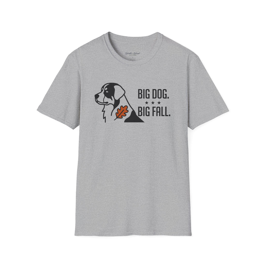 Big Dog. Big Fall. T-Shirt — Autumn Dog Lover Tee