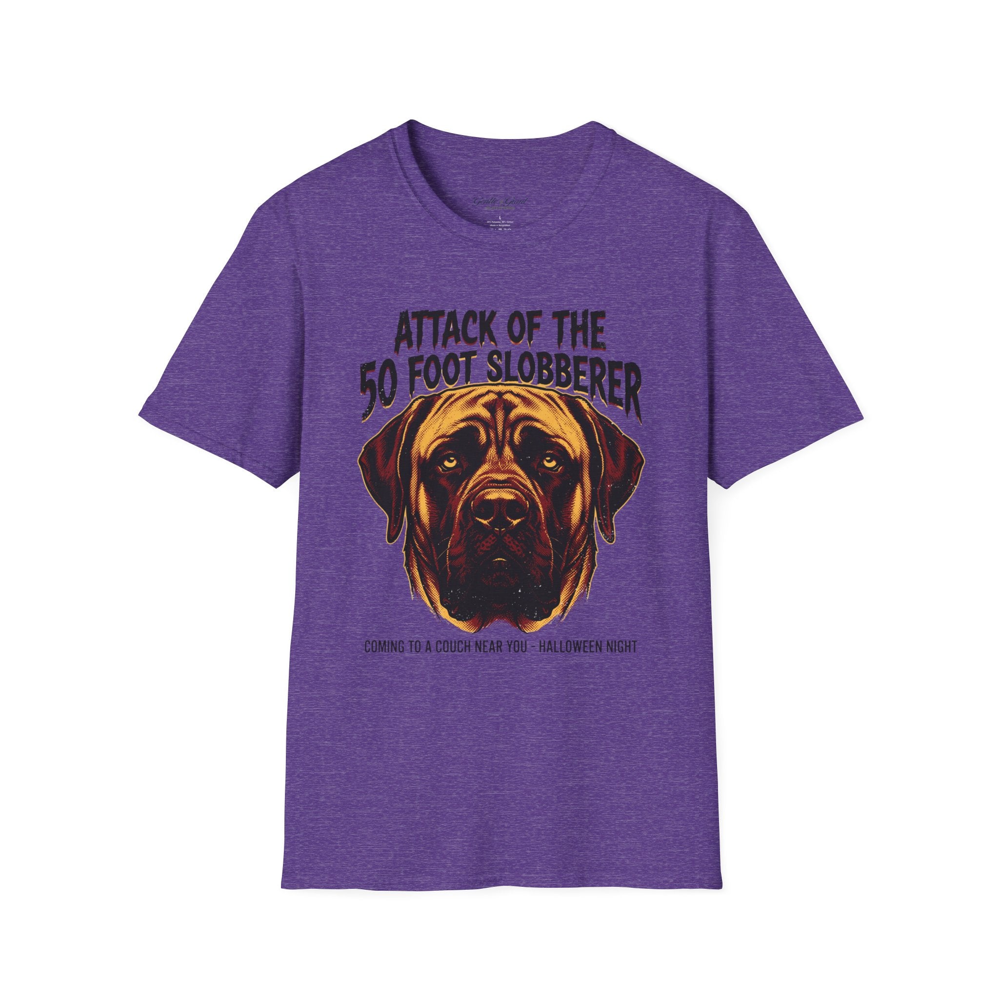 Attack of the 50‑Foot Slobberer T-Shirt — Funny Mastiff Dog Tee