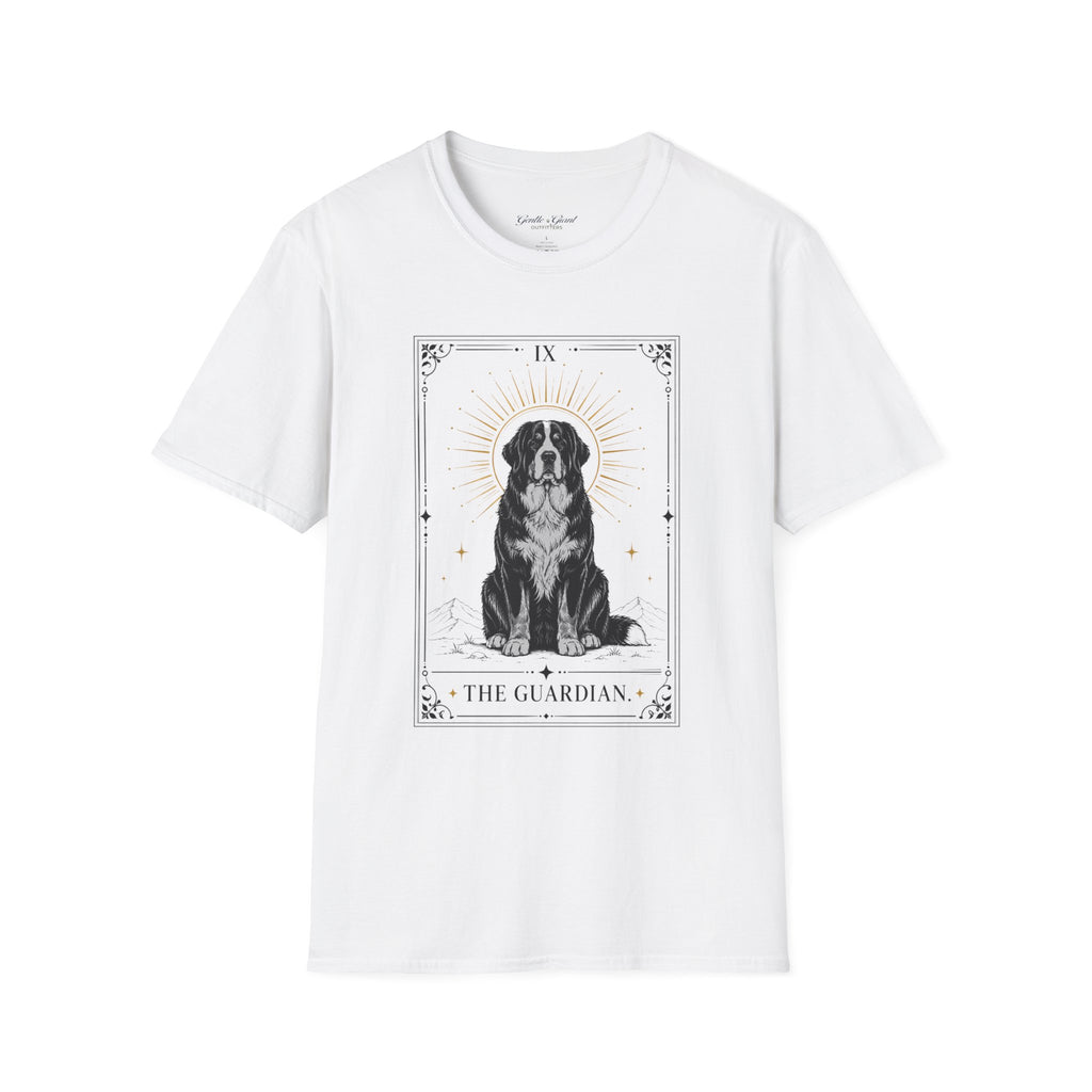 Tarot Dog T-Shirt — “The Guardian” Bernese Mountain Card Tee