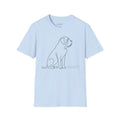 Minimalist Dog Line Art T-Shirt