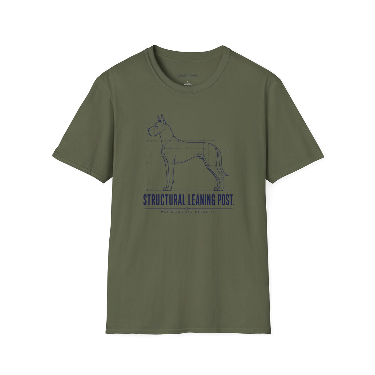 Blueprint Great Dane T-Shirt — 'Structural Leaning Post'