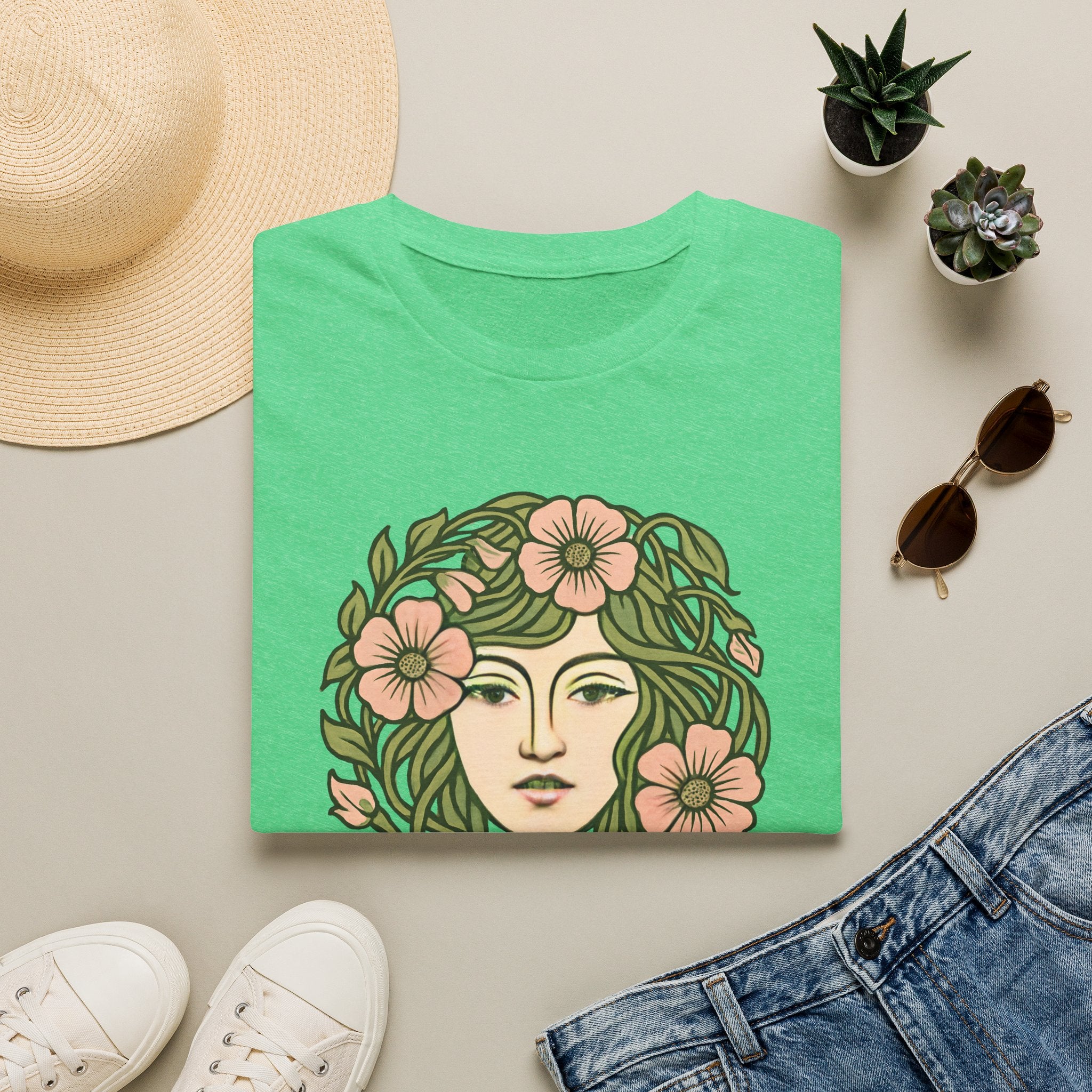 Floral Crown Portrait T-Shirt
