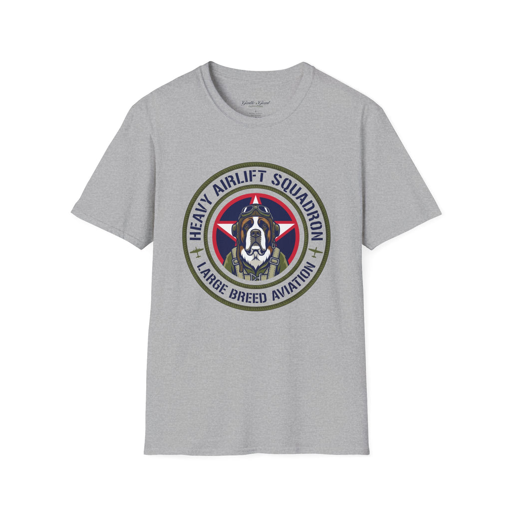 Heavy Airlift Squadron Dog T‑Shirt — Large Breed Aviation Graphic Tee