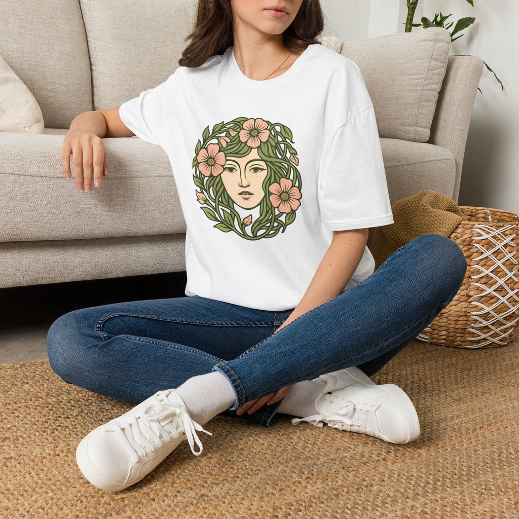 Floral Crown Portrait T-Shirt