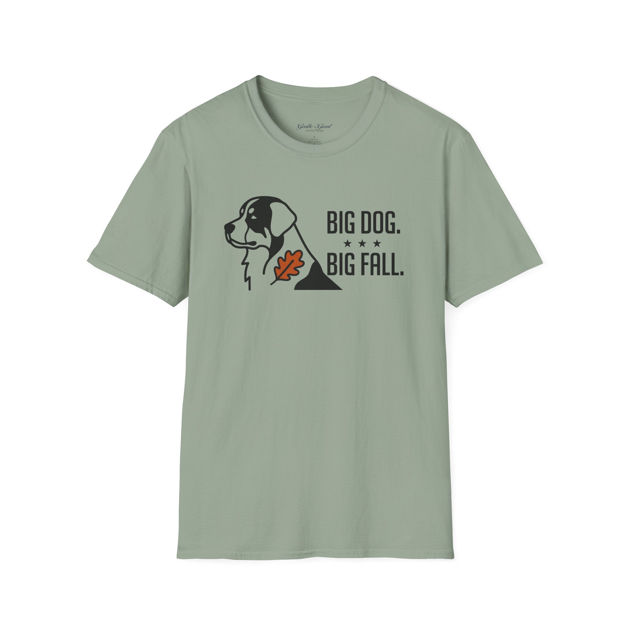 Big Dog. Big Fall. T-Shirt — Autumn Dog Lover Tee
