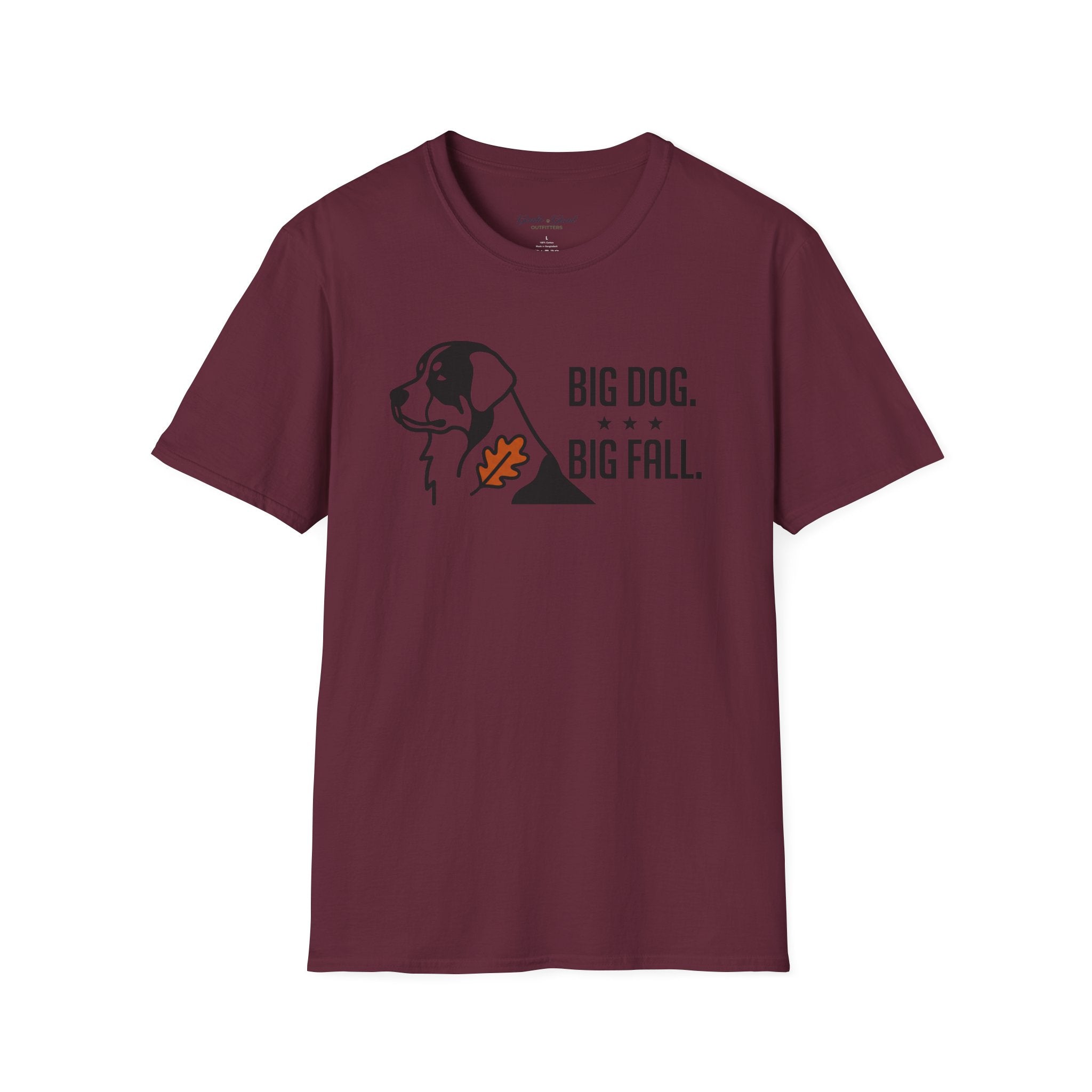 Big Dog. Big Fall. T-Shirt — Autumn Dog Lover Tee