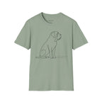 Minimalist Dog Line Art T-Shirt