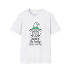 Witch's Big Familiar T-Shirt — Cute Witch Bernese Graphic Tee