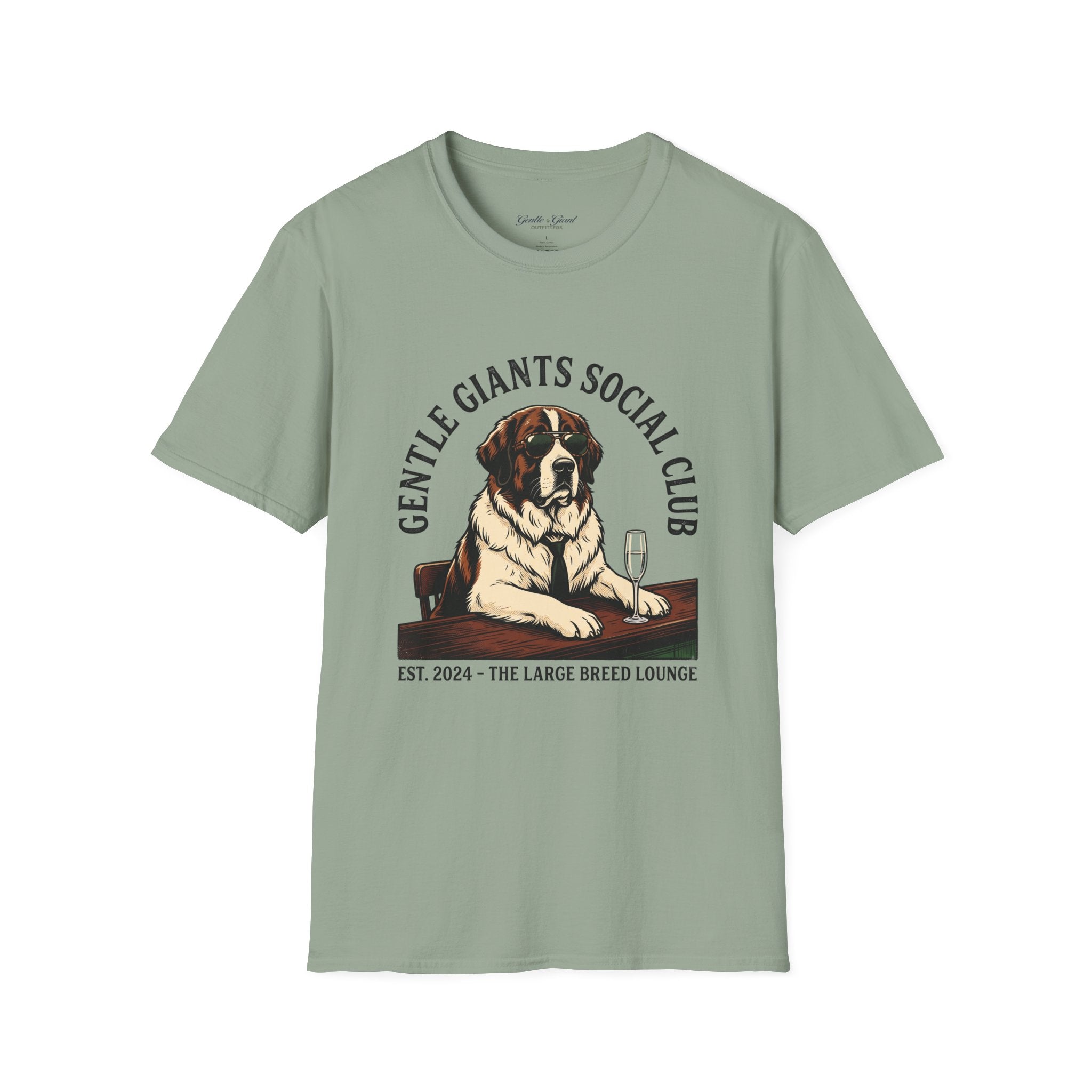 Gentle Giants Social Club T-Shirt — Saint Bernard Dog Graphic Tee