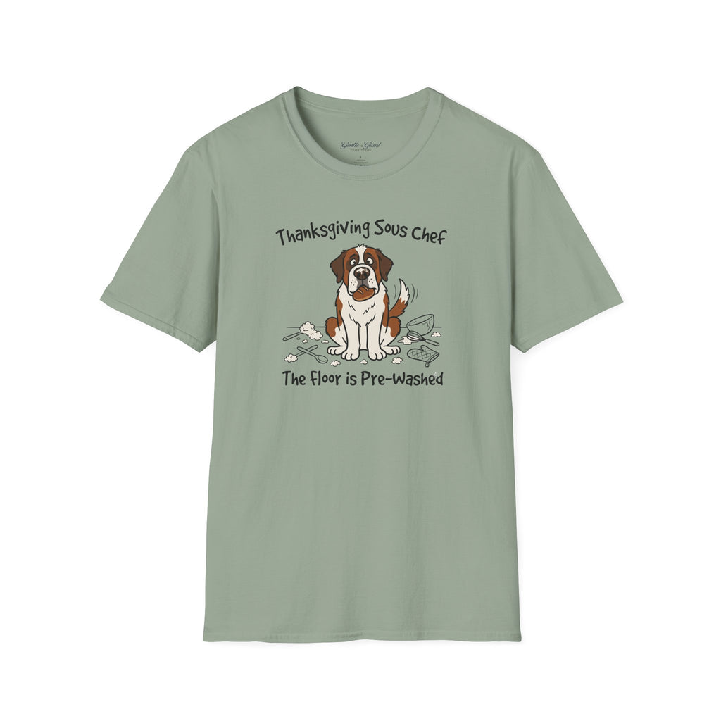 Thanksgiving Sous Chef Saint Bernard T-Shirt