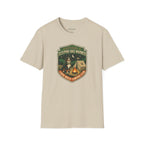 "Official Sleeping Bag Warmer" Dog Campfire Graphic Tee