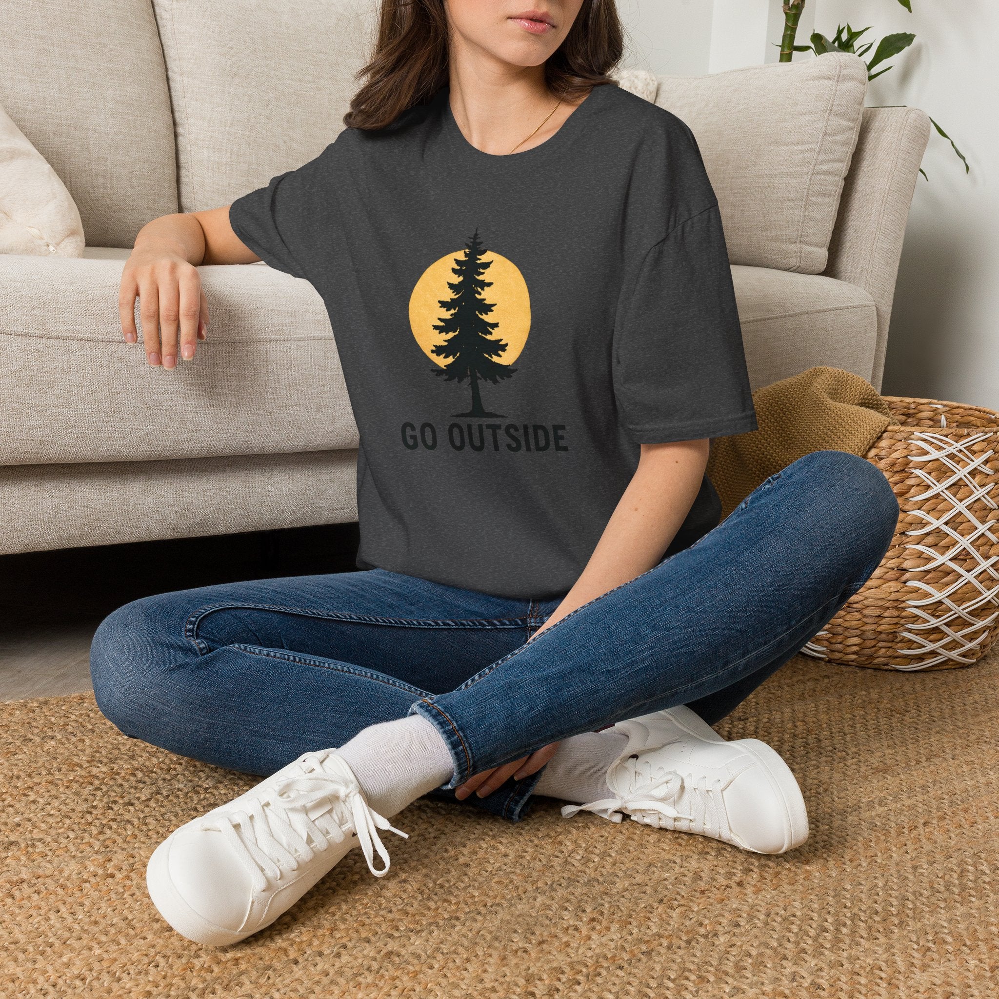 Pine Tree Silhouette Sunset T-Shirt