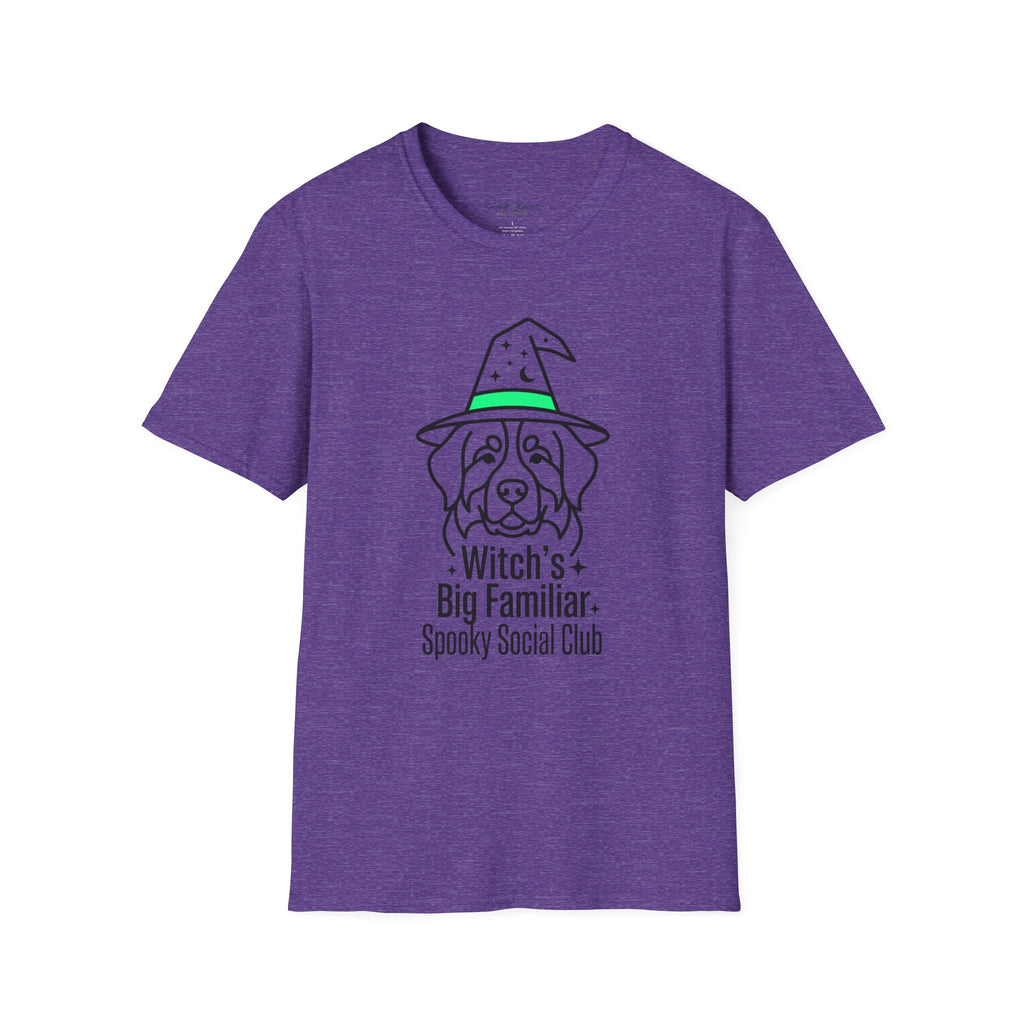 Witch's Big Familiar T-Shirt — Cute Witch Bernese Graphic Tee