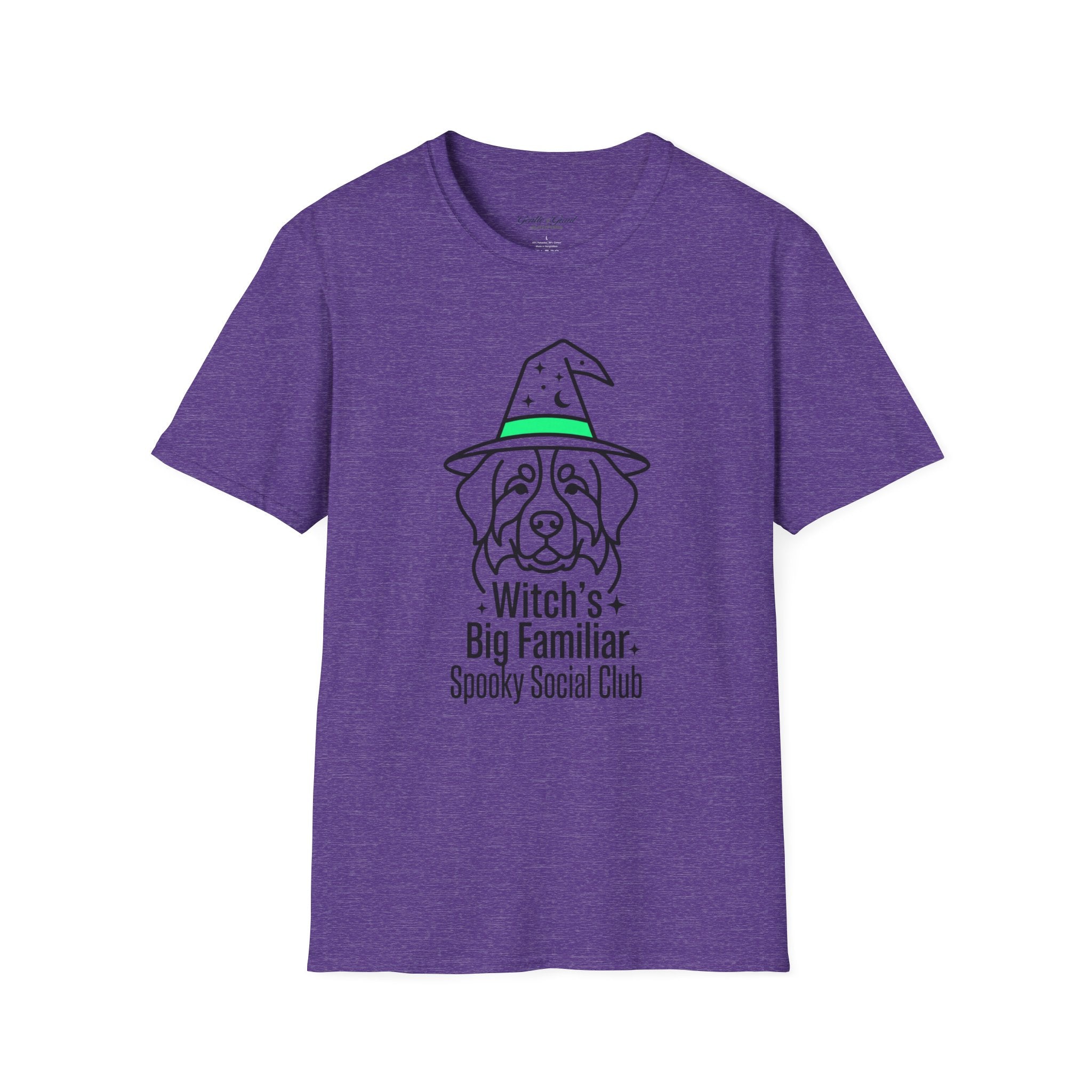 Witch's Big Familiar T-Shirt — Cute Witch Bernese Graphic Tee