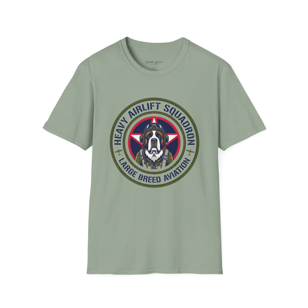 Heavy Airlift Squadron Dog T‑Shirt — Large Breed Aviation Graphic Tee