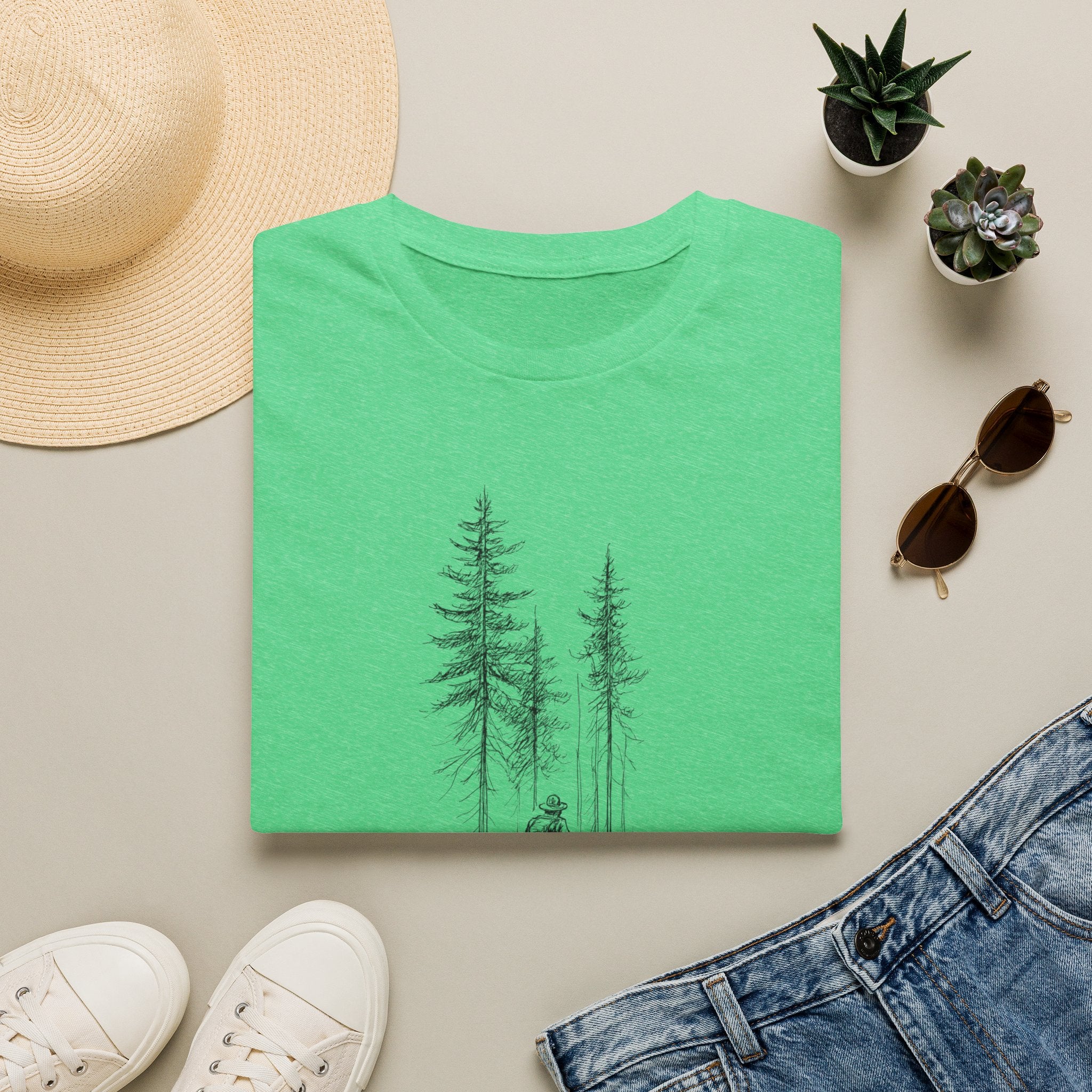 Hiker in Dark Forest T-Shirt
