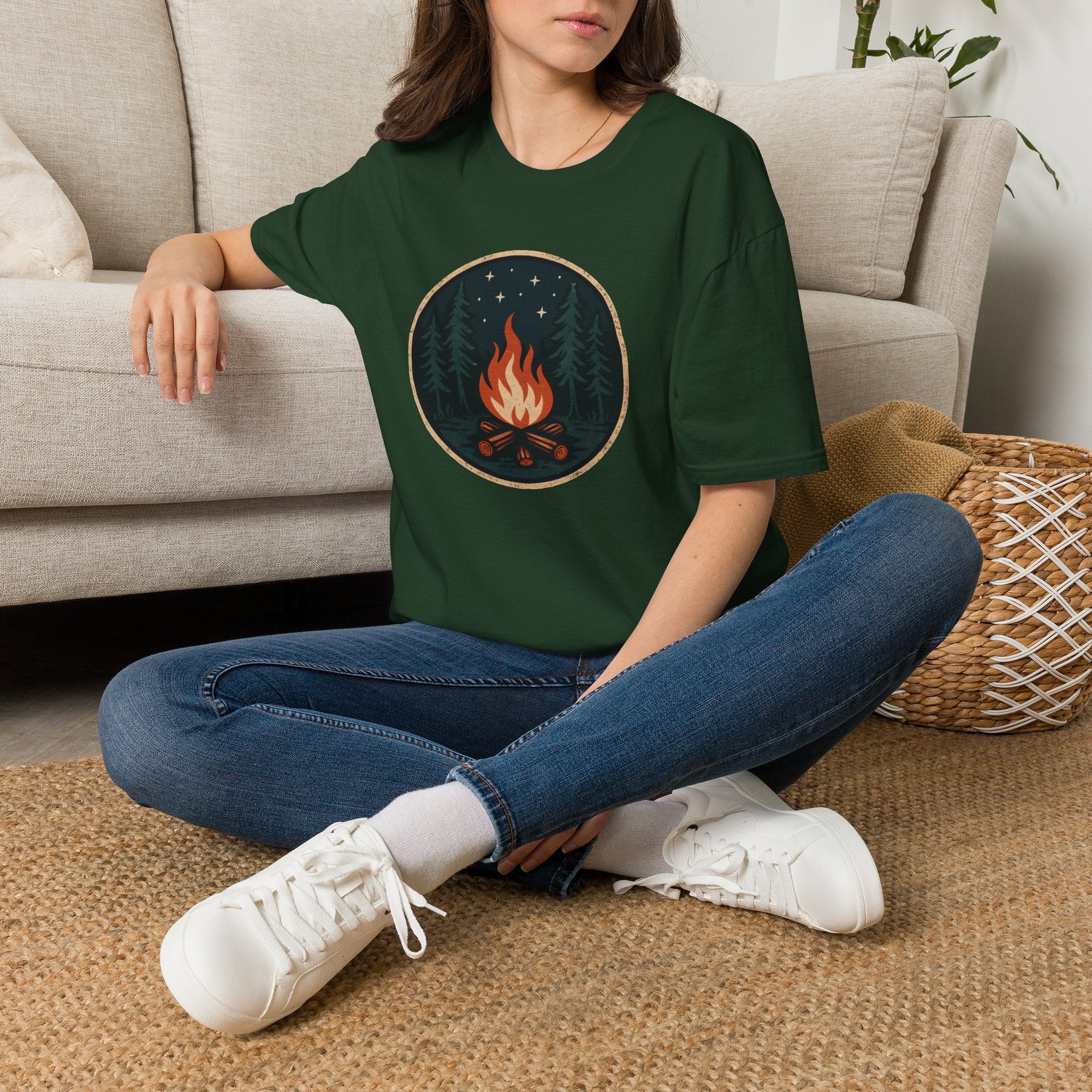 Forest Campfire at Night T-Shirt