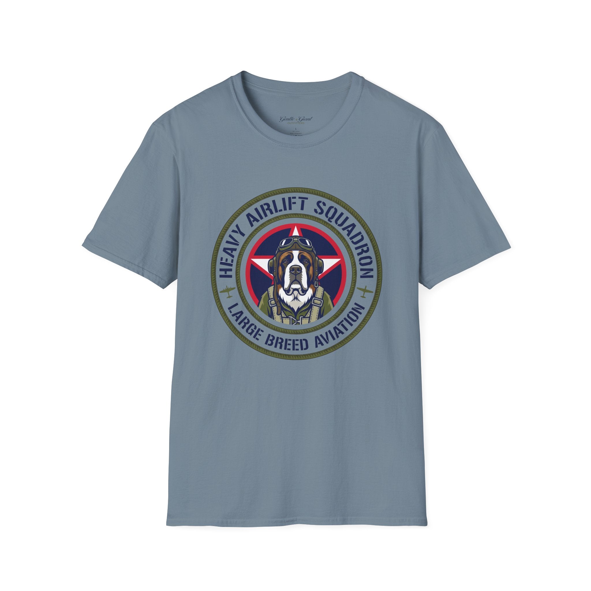 Heavy Airlift Squadron Dog T‑Shirt — Large Breed Aviation Graphic Tee