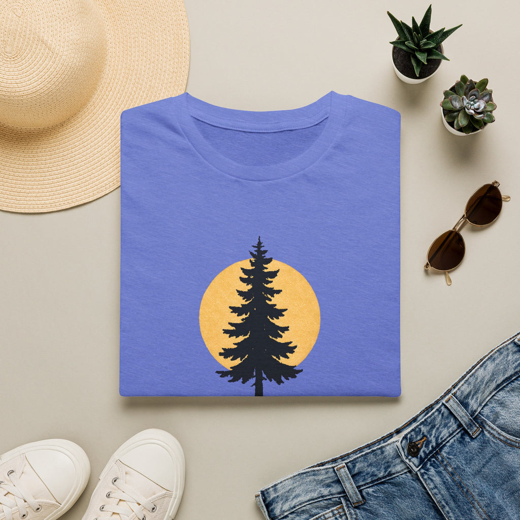 Pine Tree Silhouette Sunset T-Shirt