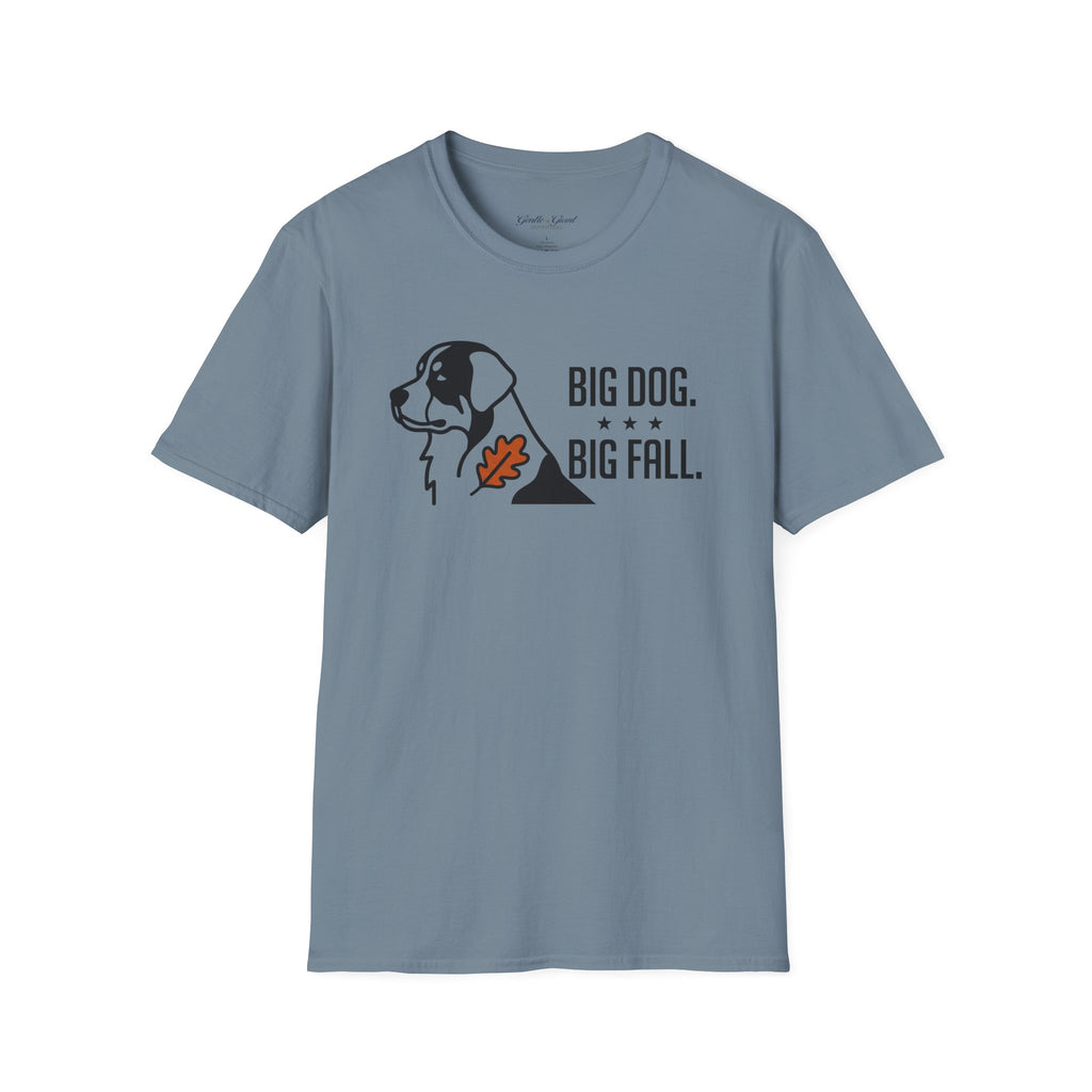 Big Dog. Big Fall. T-Shirt — Autumn Dog Lover Tee