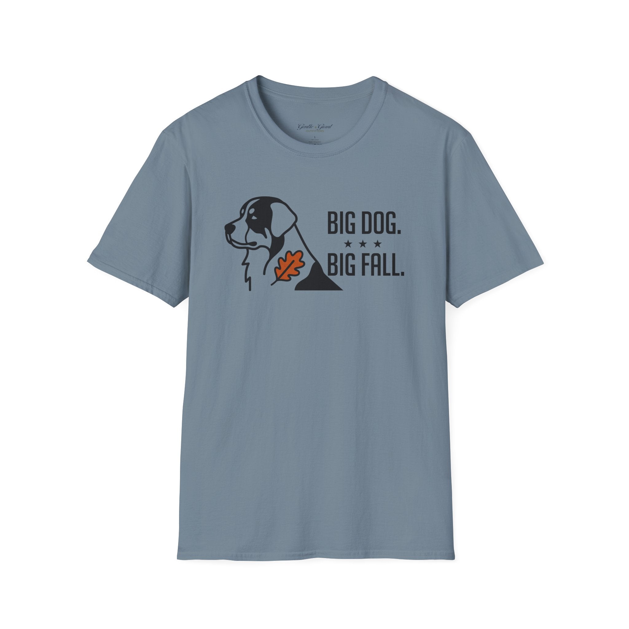 Big Dog. Big Fall. T-Shirt — Autumn Dog Lover Tee