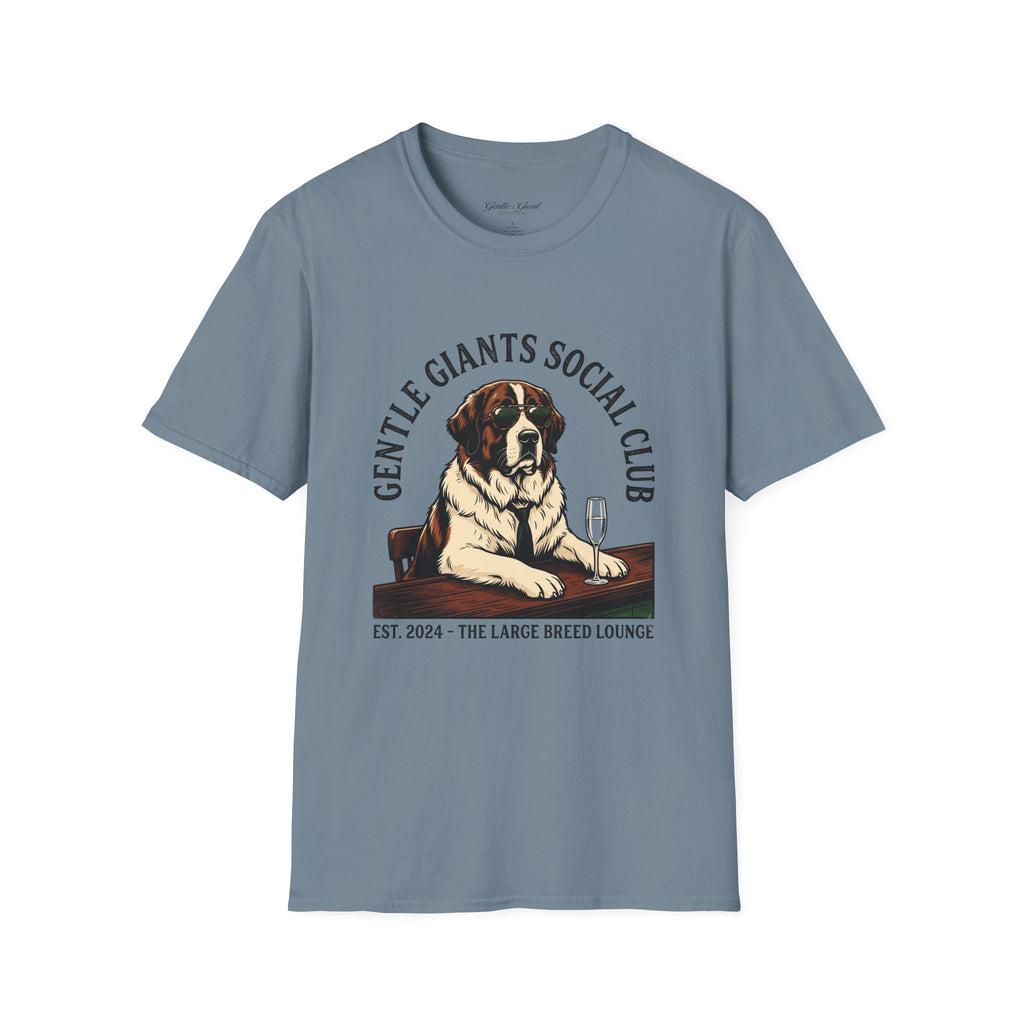 Gentle Giants Social Club T-Shirt — Saint Bernard Dog Graphic Tee