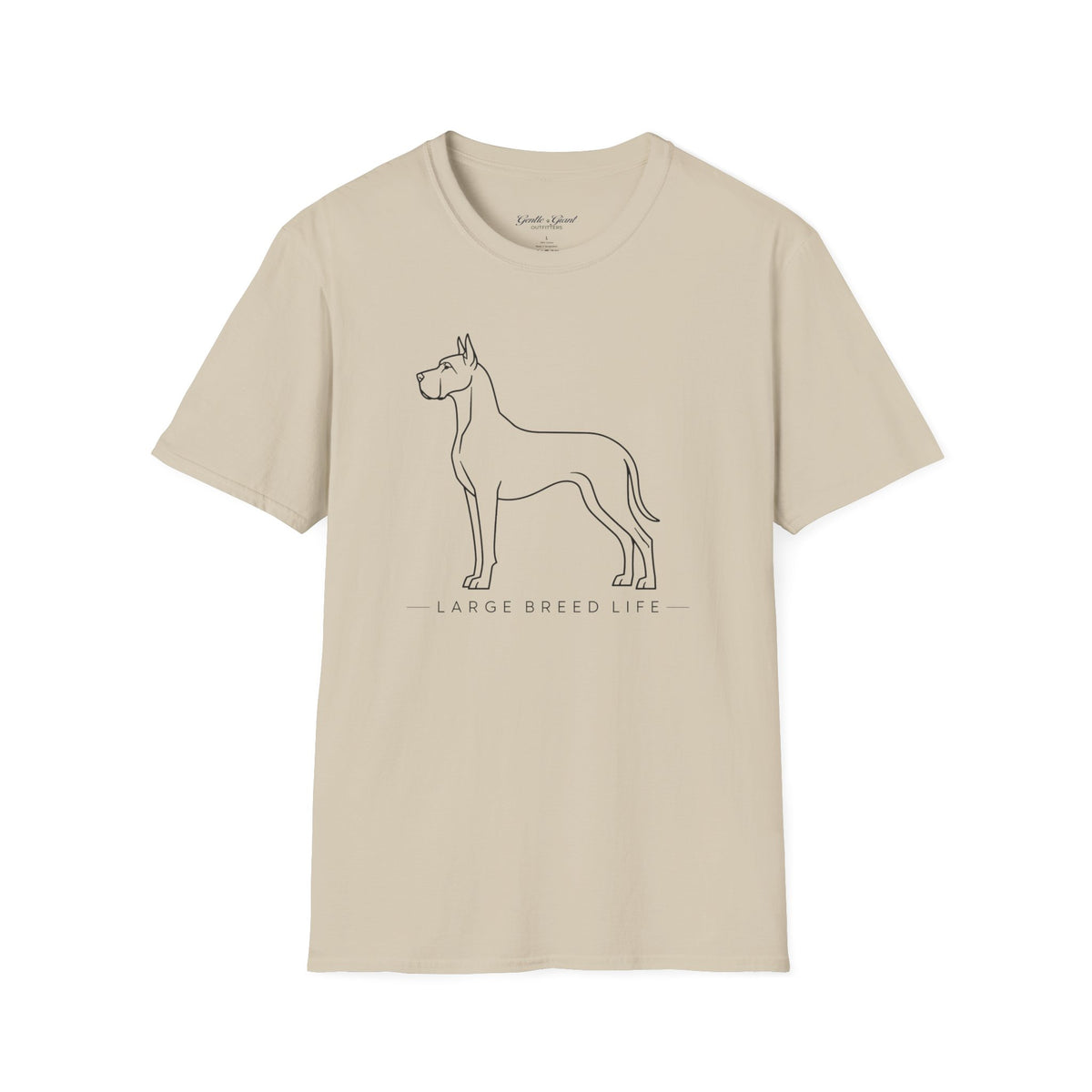 Great Dane Large Breed Life Outline T-Shirt