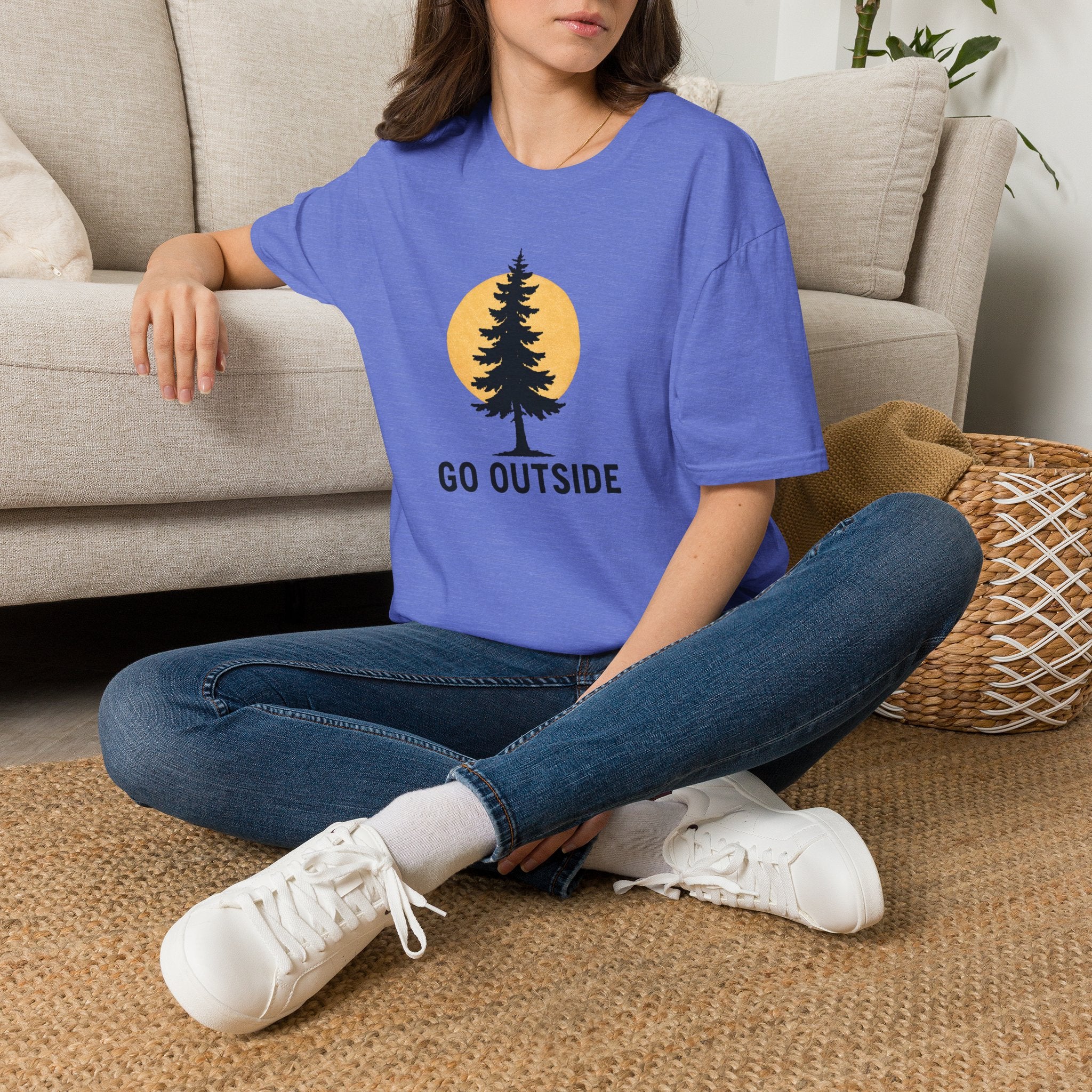 Pine Tree Silhouette Sunset T-Shirt