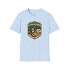 "Official Sleeping Bag Warmer" Dog Campfire Graphic Tee