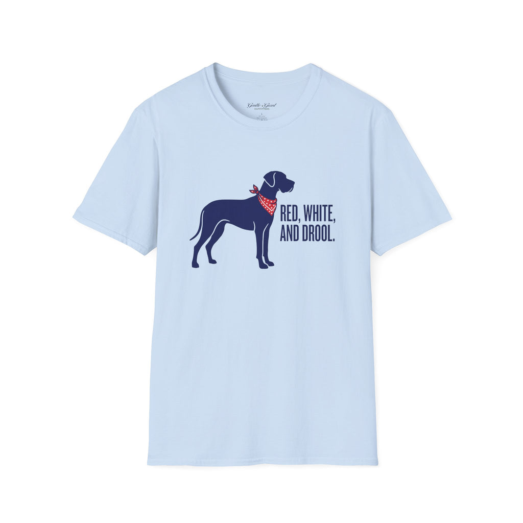 Red, White and Drool Dog T-Shirt