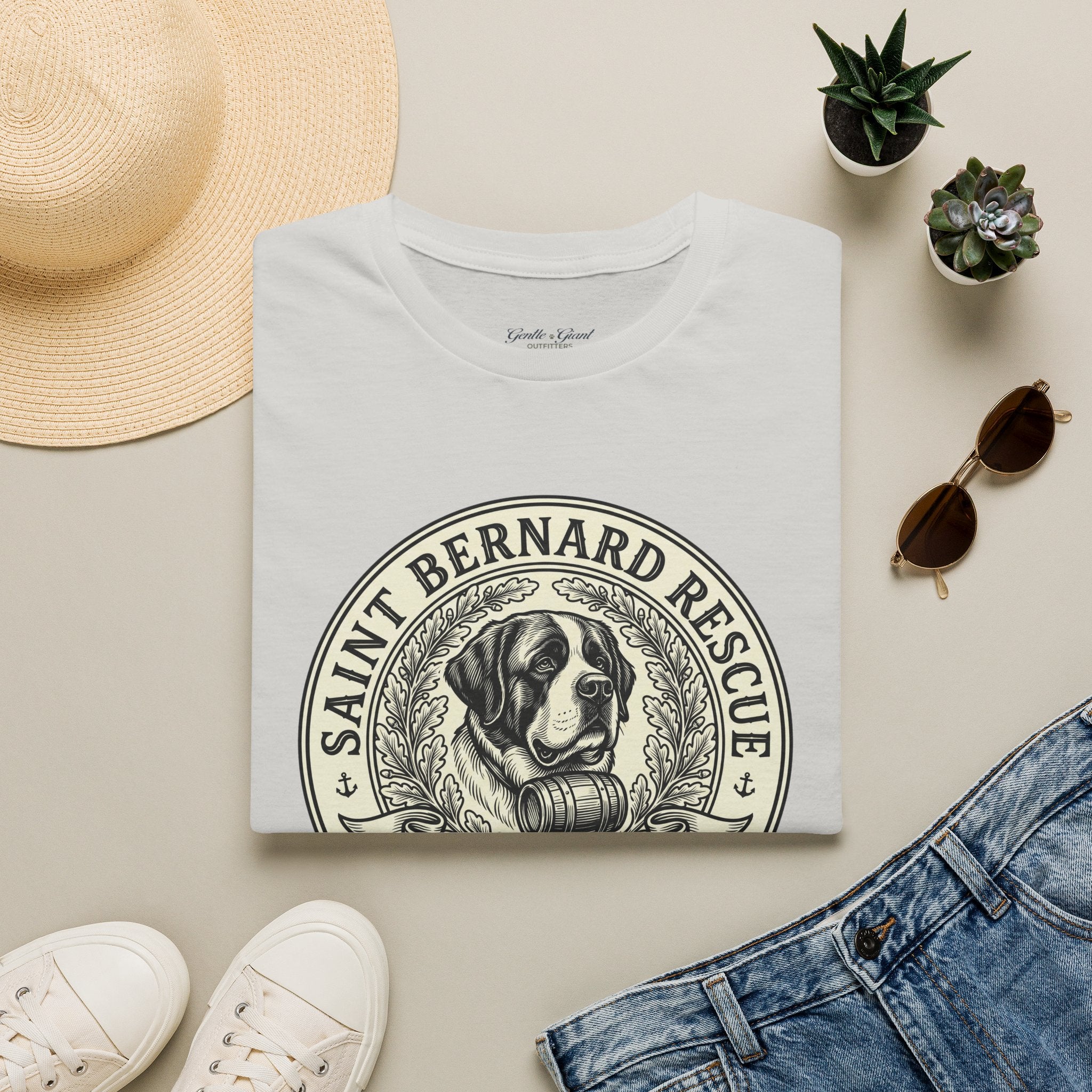 Saint Bernard Rescue T-Shirt — Vintage Heritage Dog Rescue Tee