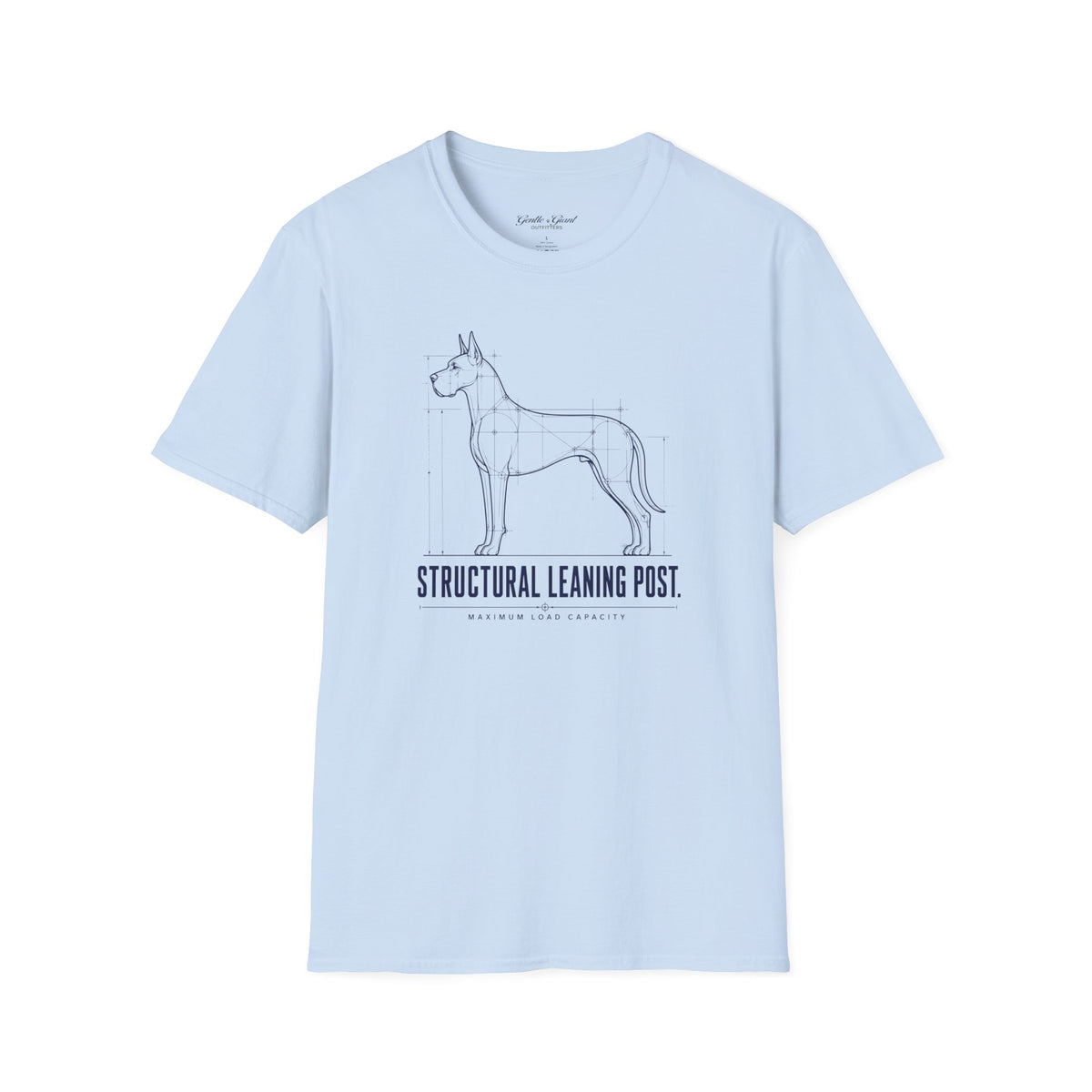 Blueprint Great Dane T-Shirt — 'Structural Leaning Post'