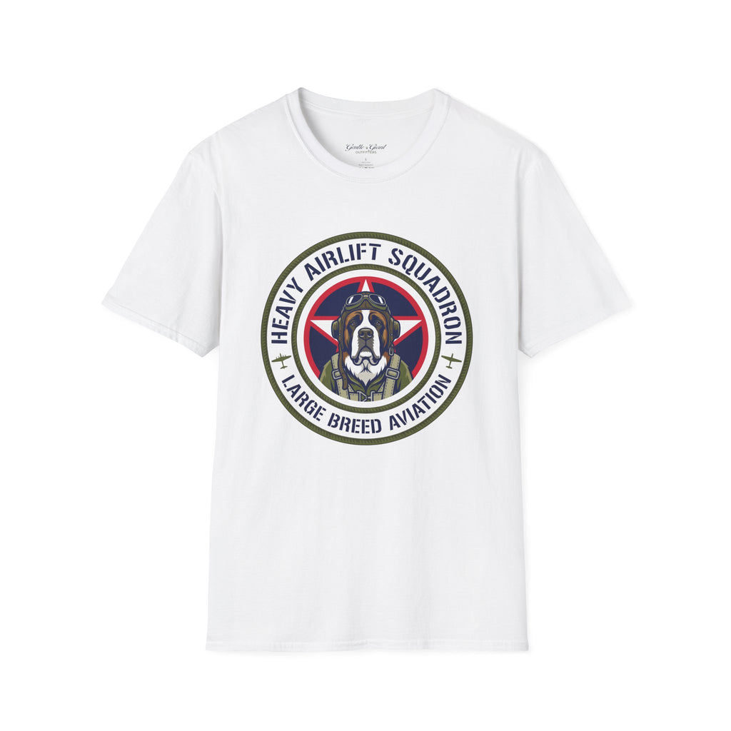 Heavy Airlift Squadron Dog T‑Shirt — Large Breed Aviation Graphic Tee