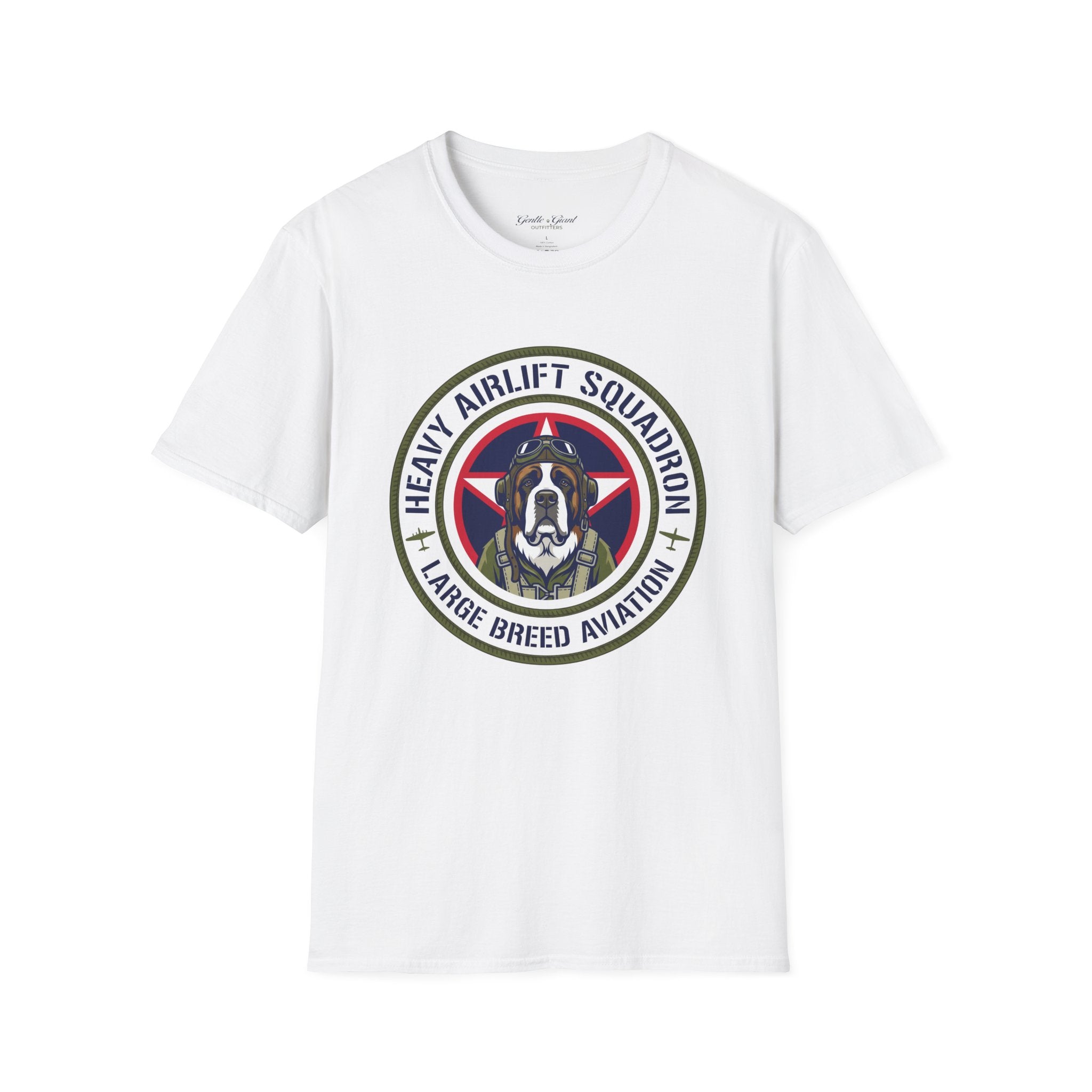 Heavy Airlift Squadron Dog T‑Shirt — Large Breed Aviation Graphic Tee