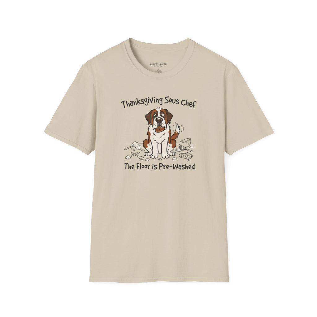 Thanksgiving Sous Chef Saint Bernard T-Shirt