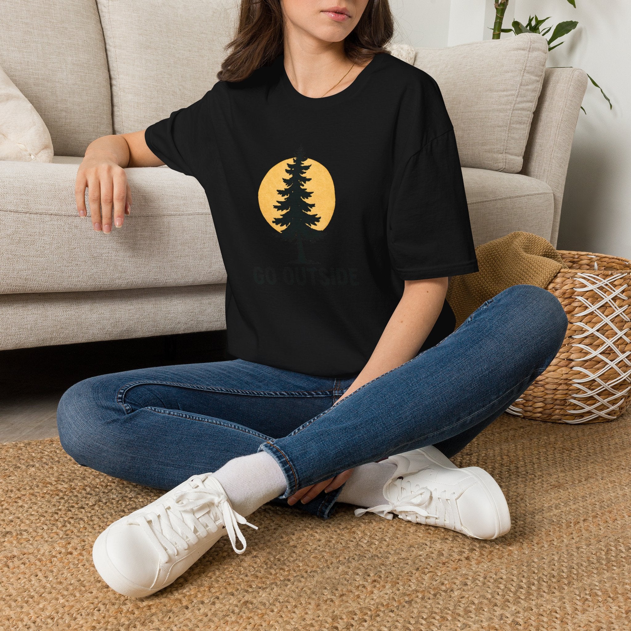 Pine Tree Silhouette Sunset T-Shirt