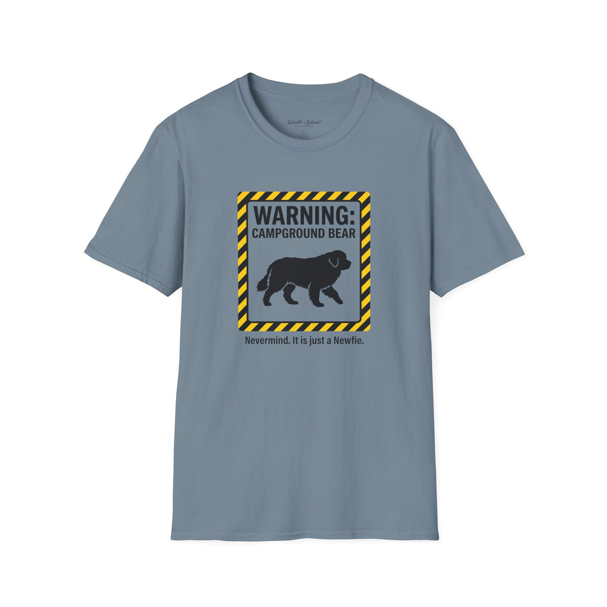 "Warning: Campground Bear" Funny Newfie Tee