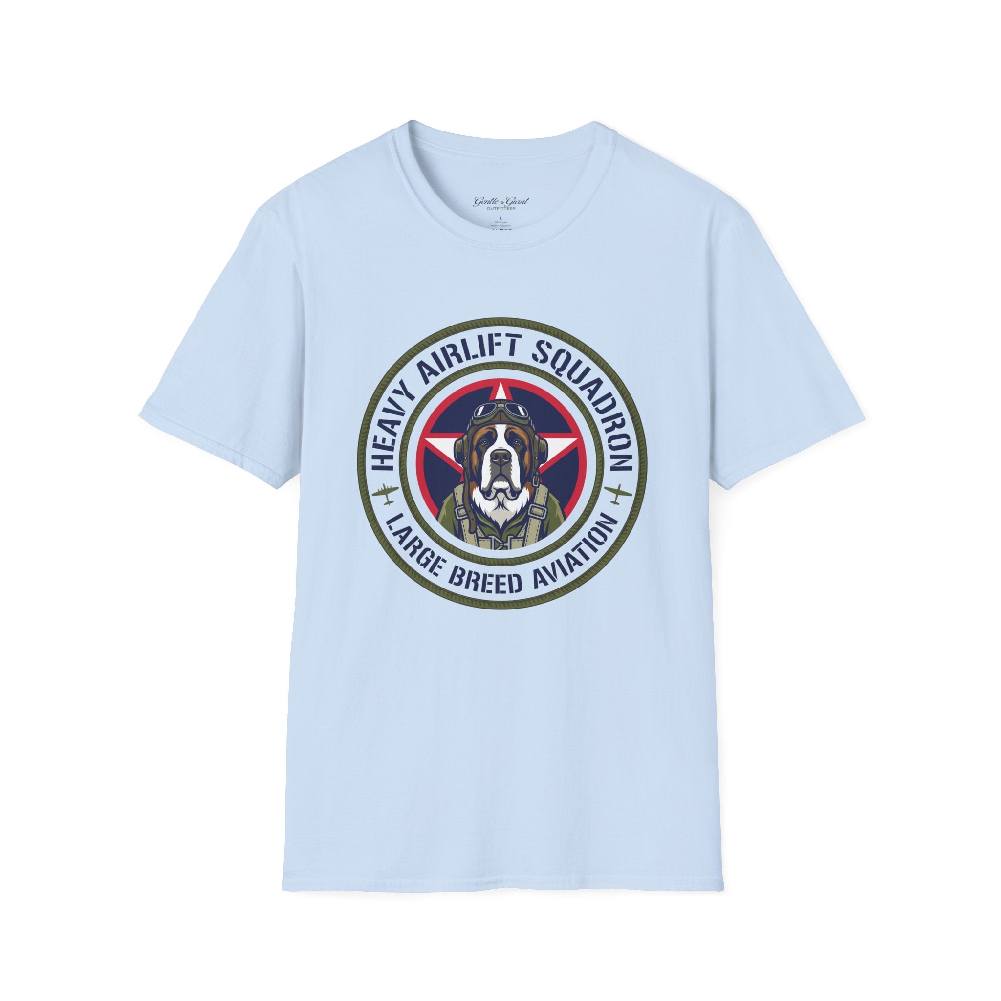 Heavy Airlift Squadron Dog T‑Shirt — Large Breed Aviation Graphic Tee