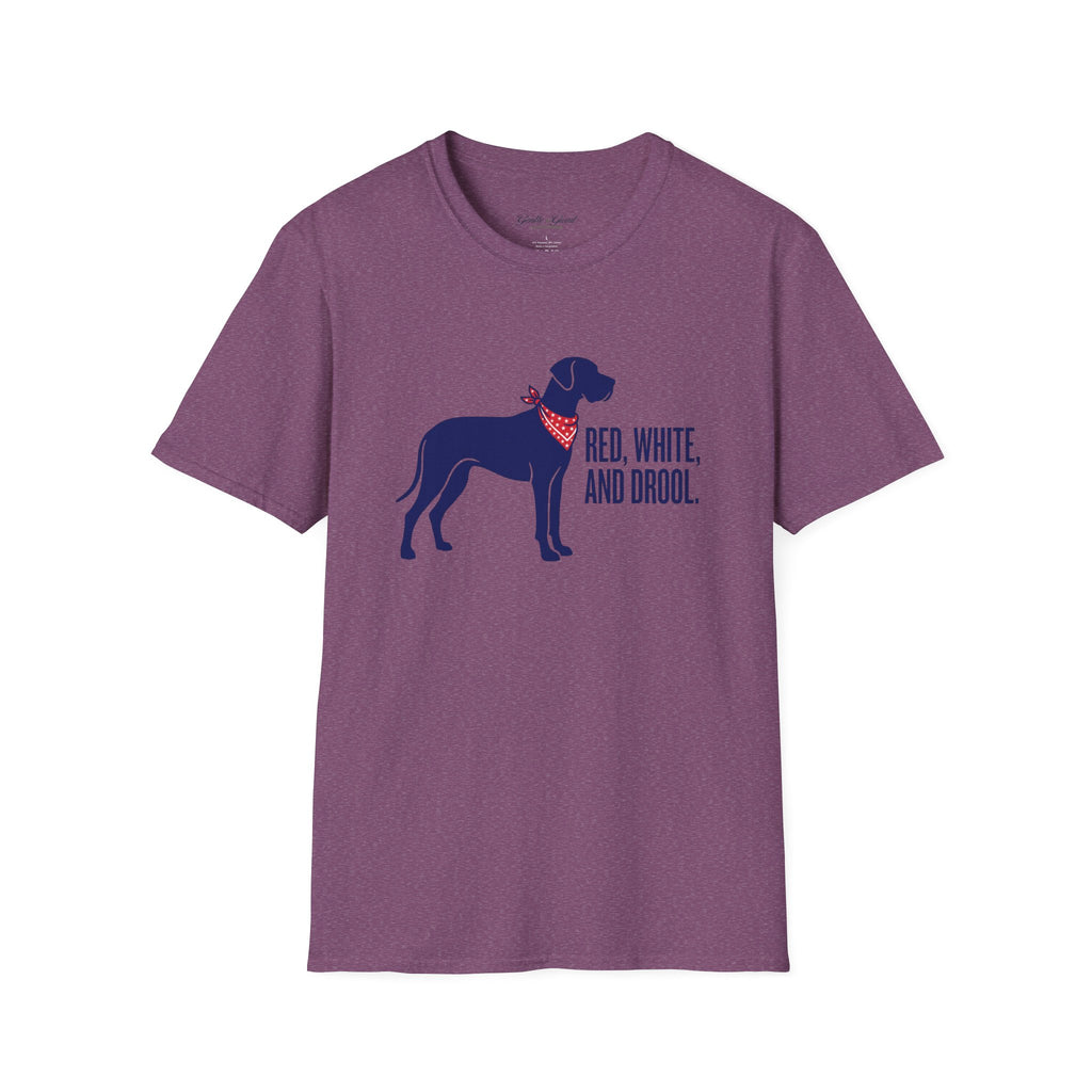 Red, White and Drool Dog T-Shirt