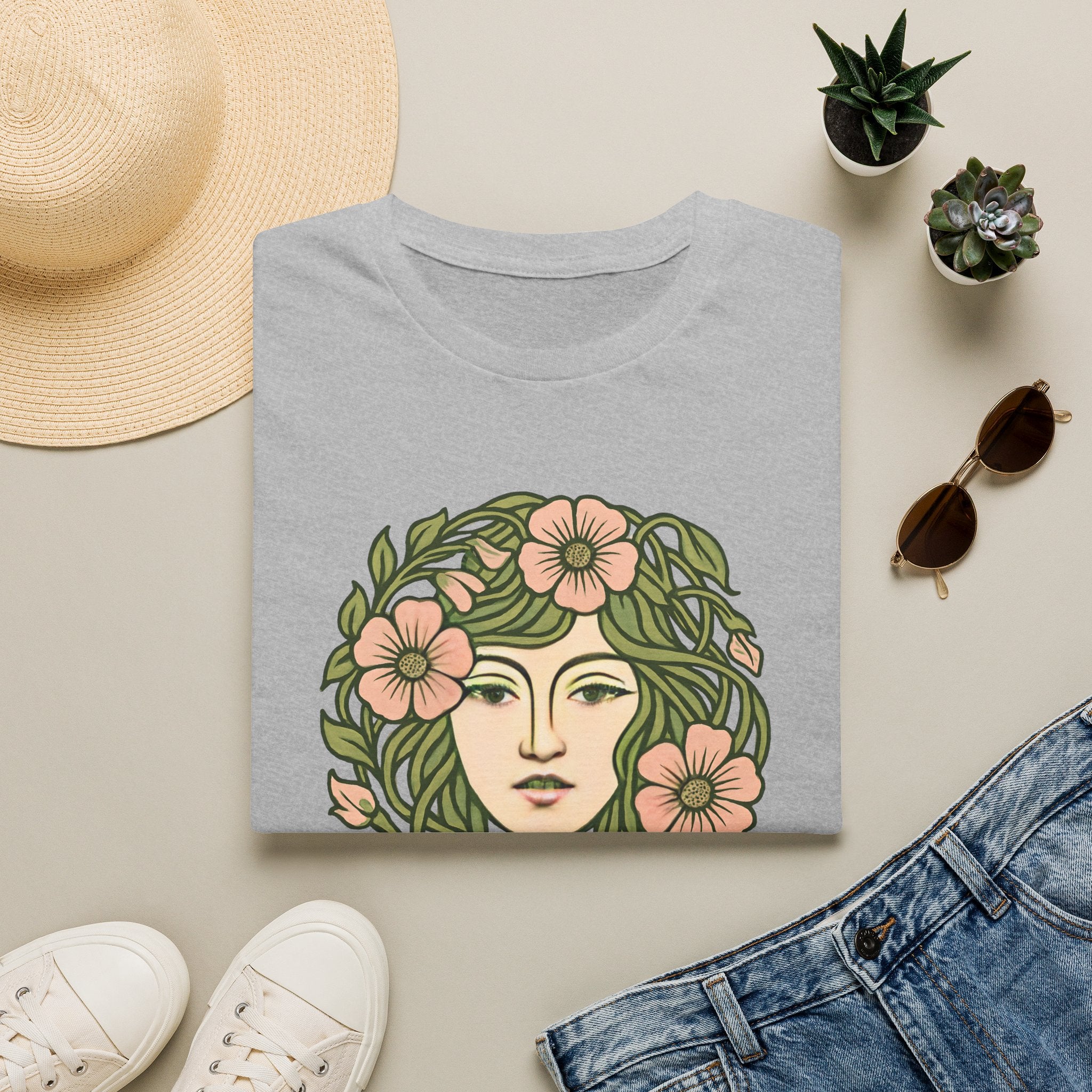 Floral Crown Portrait T-Shirt
