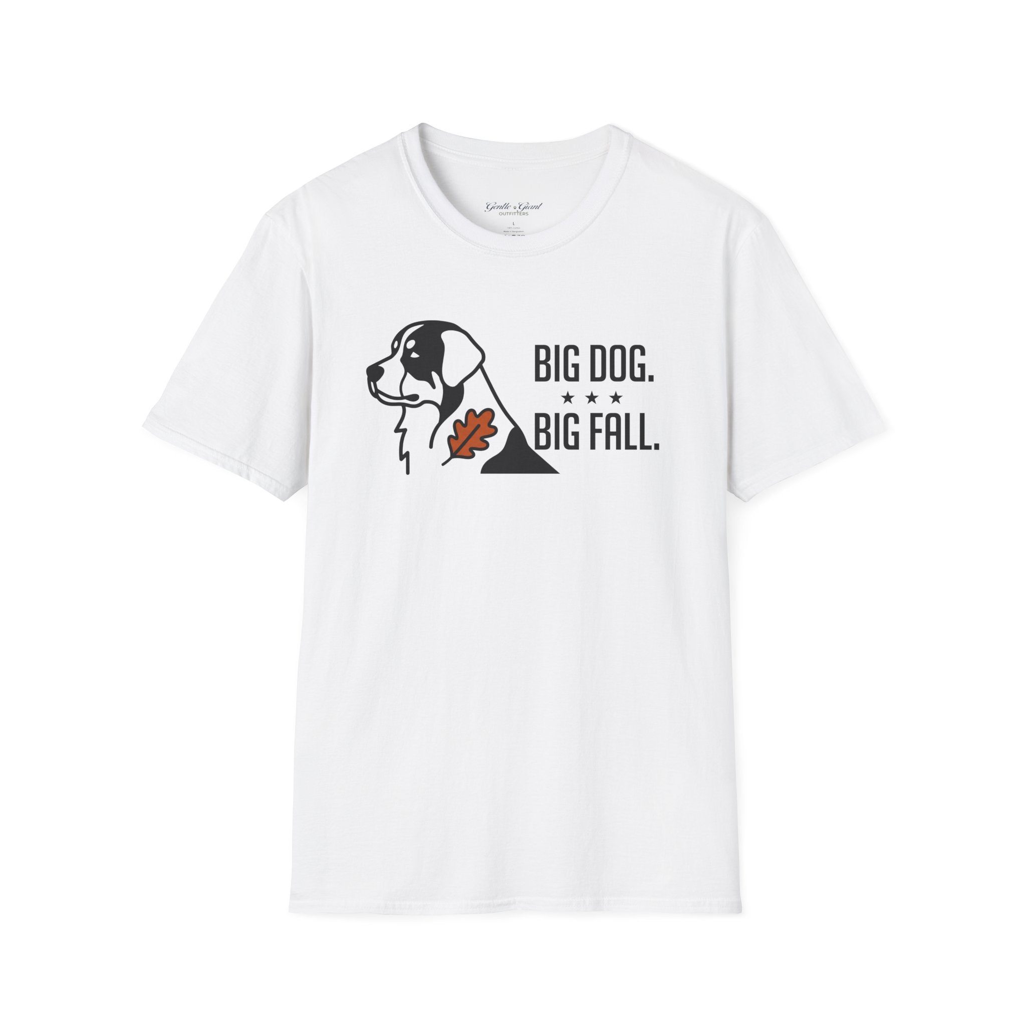Big Dog. Big Fall. T-Shirt — Autumn Dog Lover Tee