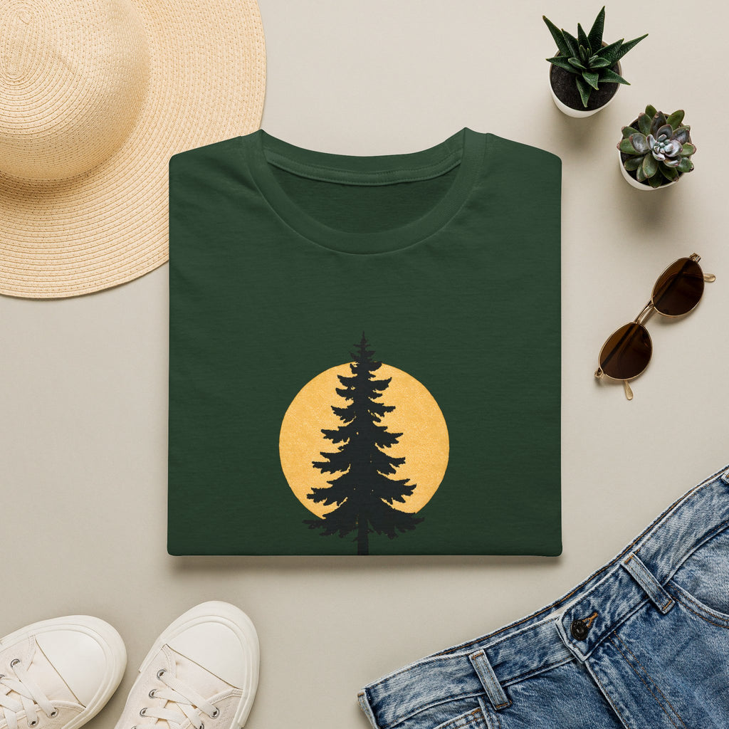 Pine Tree Silhouette Sunset T-Shirt