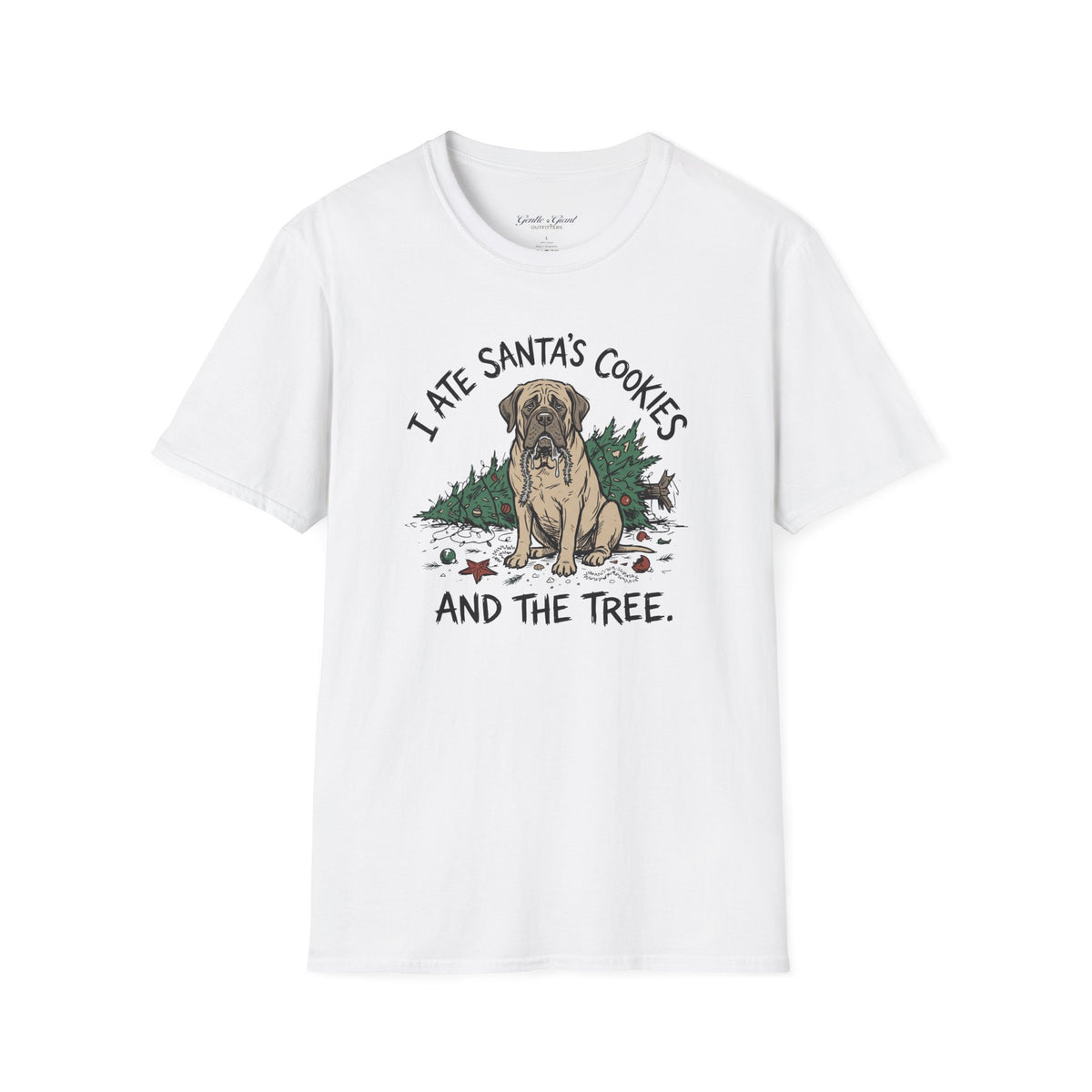 I Ate Santa's Cookies Funny Dog Tee