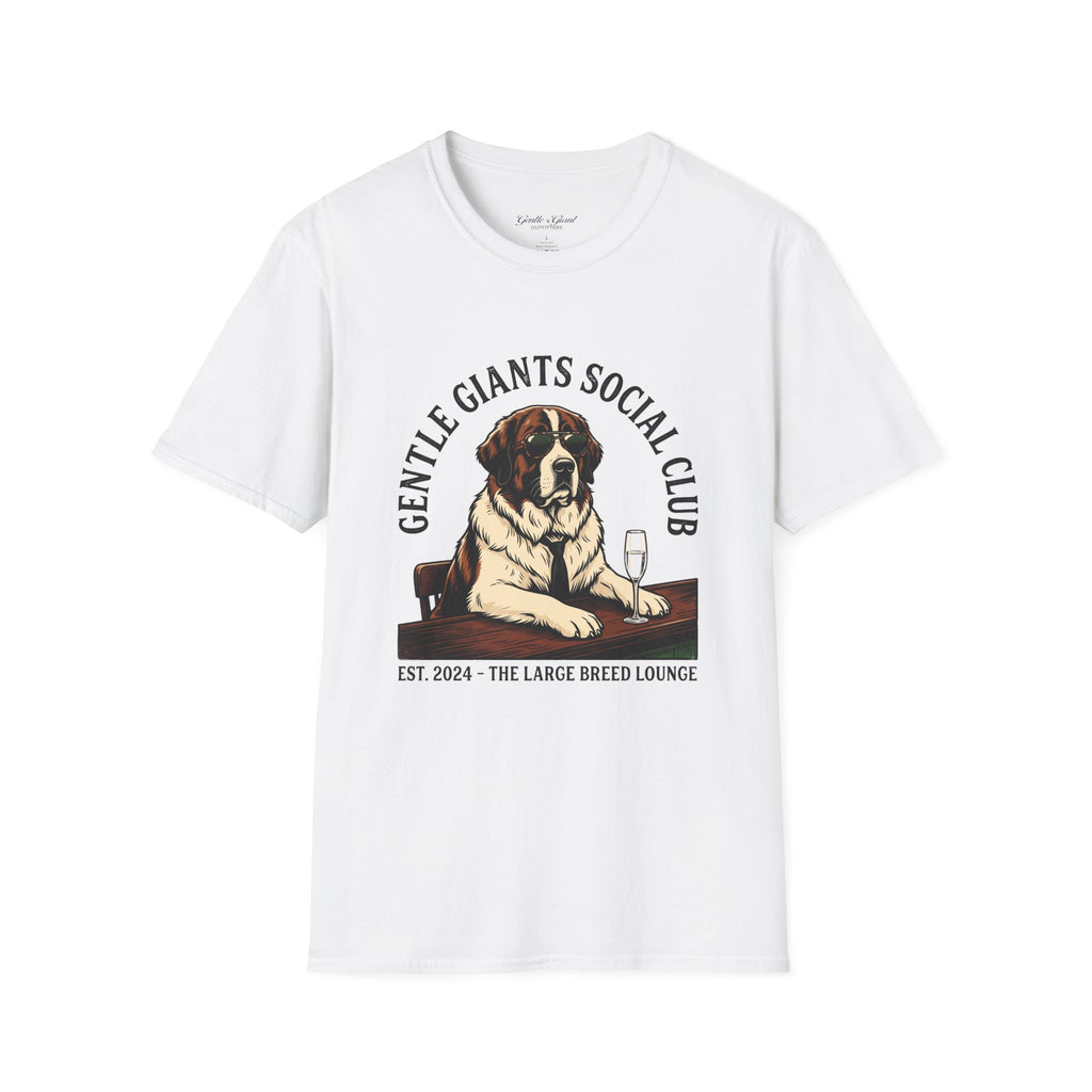 Gentle Giants Social Club T-Shirt — Saint Bernard Dog Graphic Tee