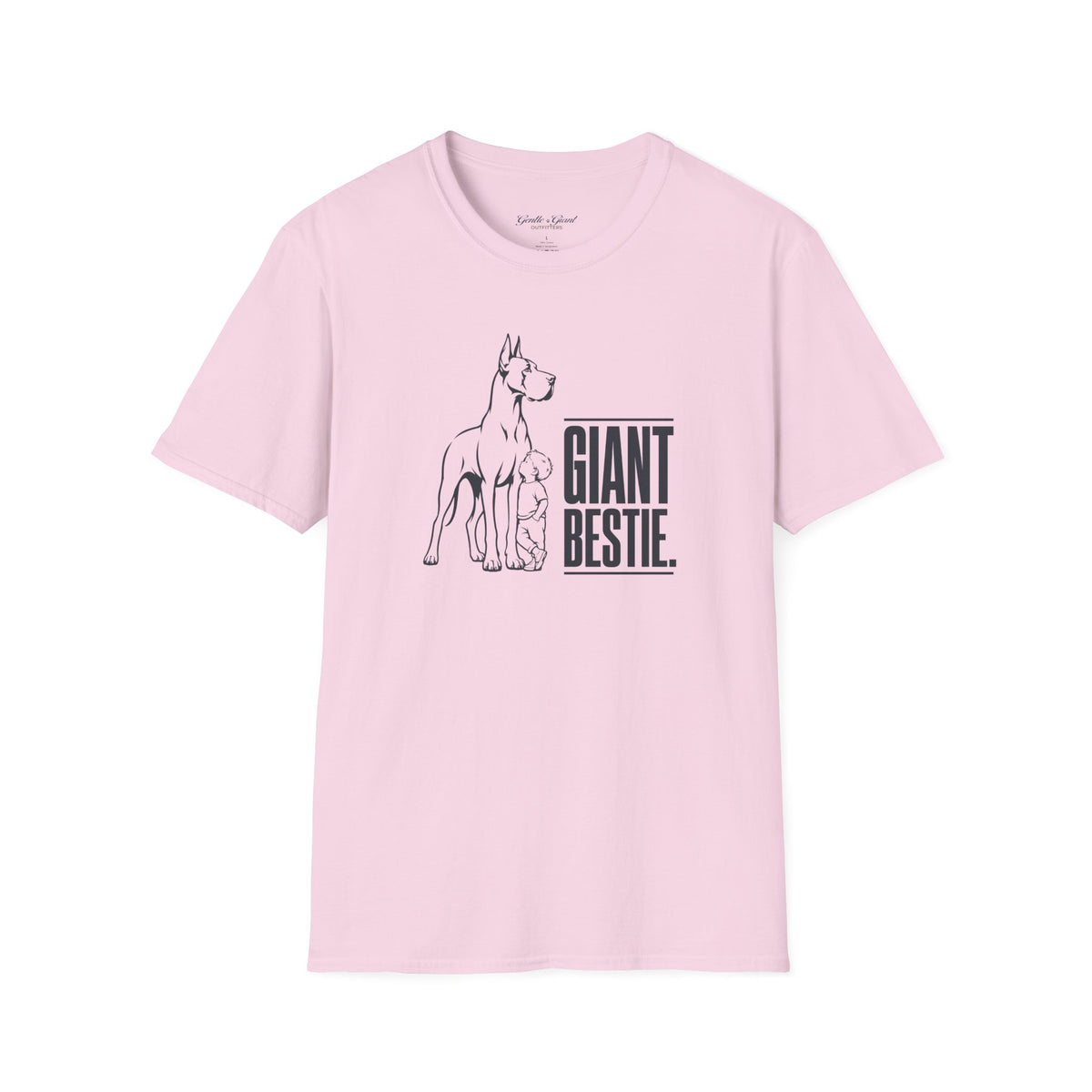 Giant Bestie Great Dane & Small Child T‑Shirt