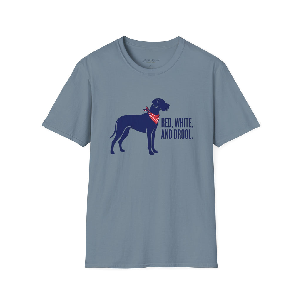 Red, White and Drool Dog T-Shirt