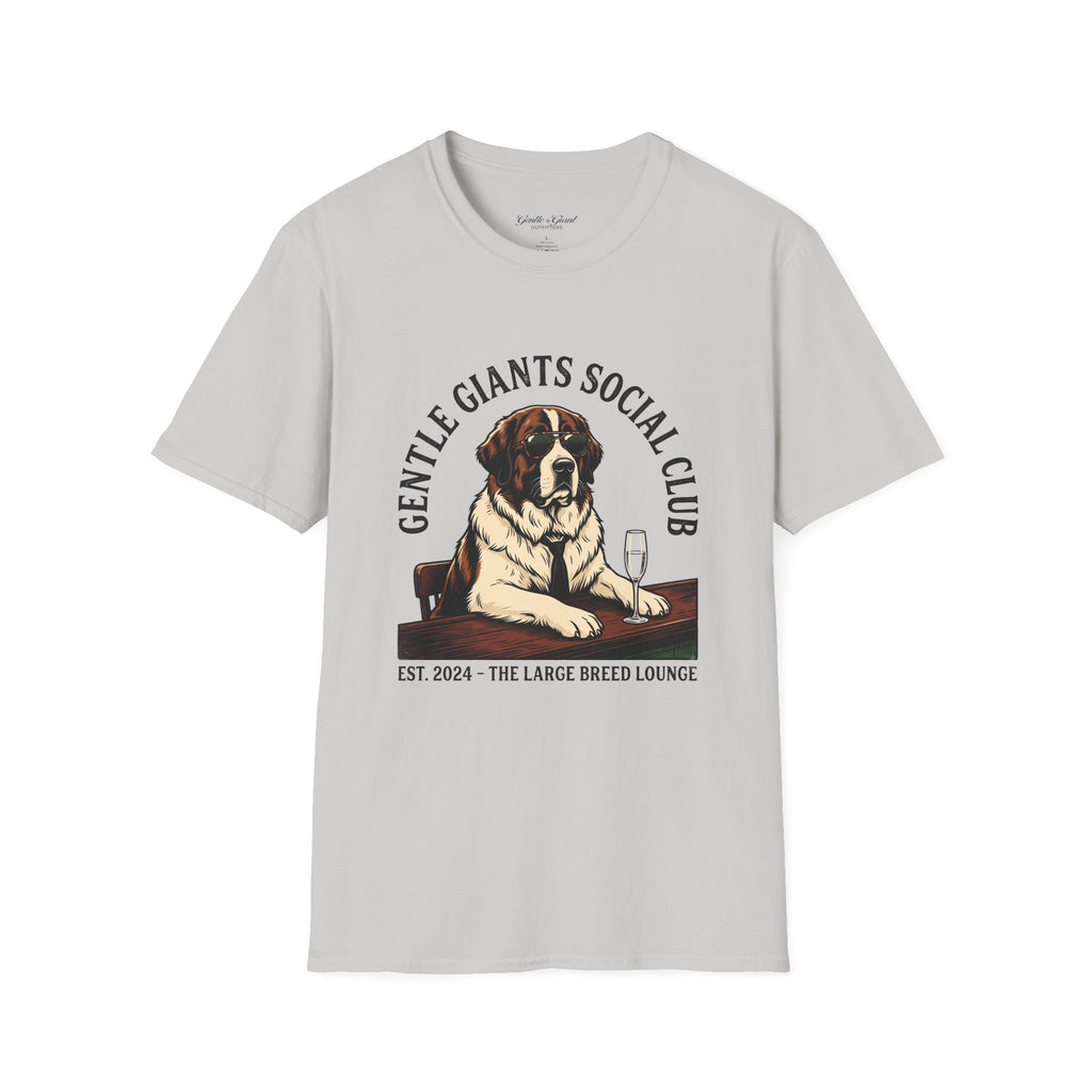 Gentle Giants Social Club T-Shirt — Saint Bernard Dog Graphic Tee
