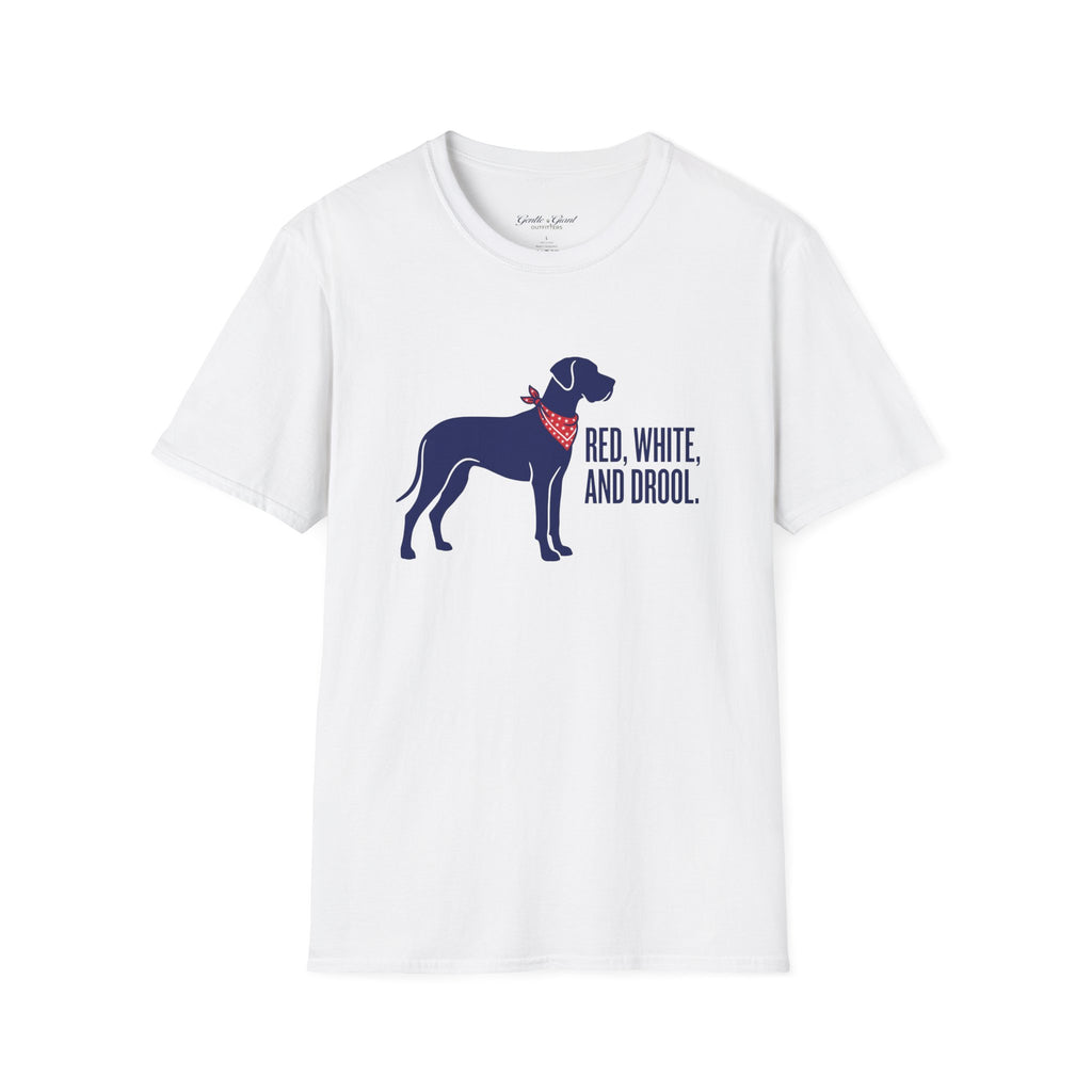 Red, White and Drool Dog T-Shirt
