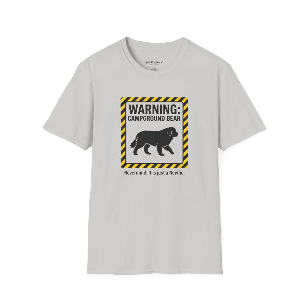 "Warning: Campground Bear" Funny Newfie Tee