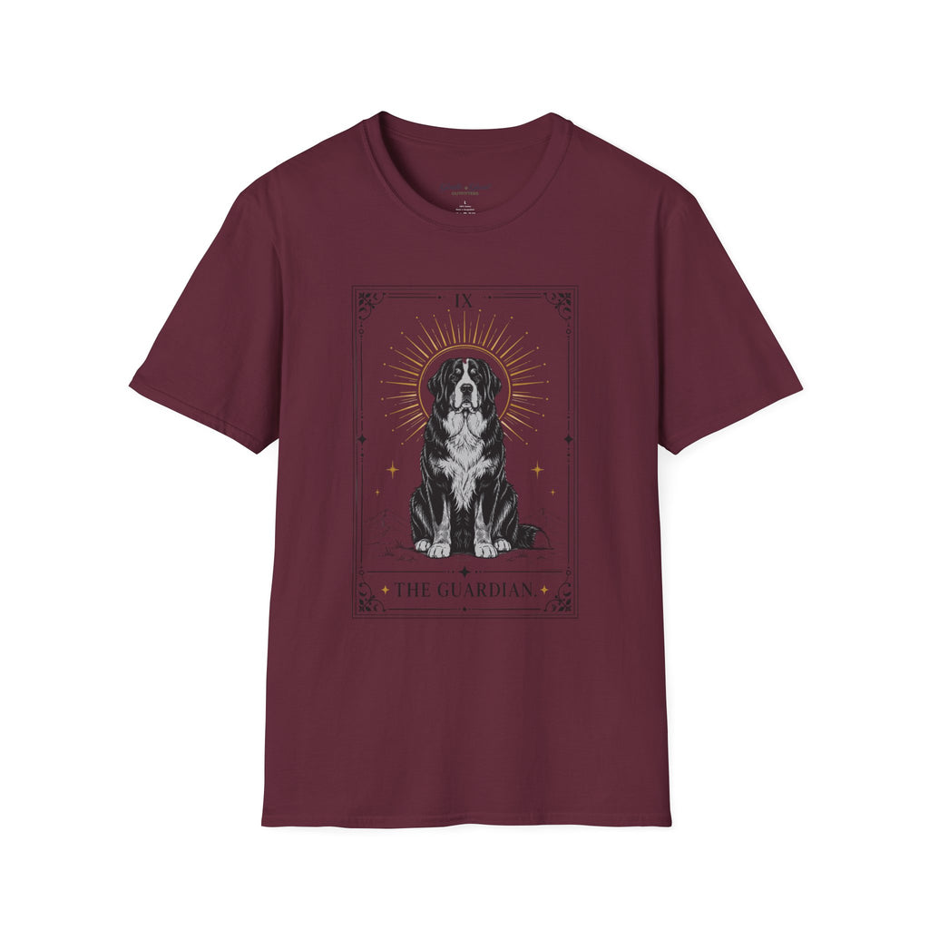 Tarot Dog T-Shirt — “The Guardian” Bernese Mountain Card Tee
